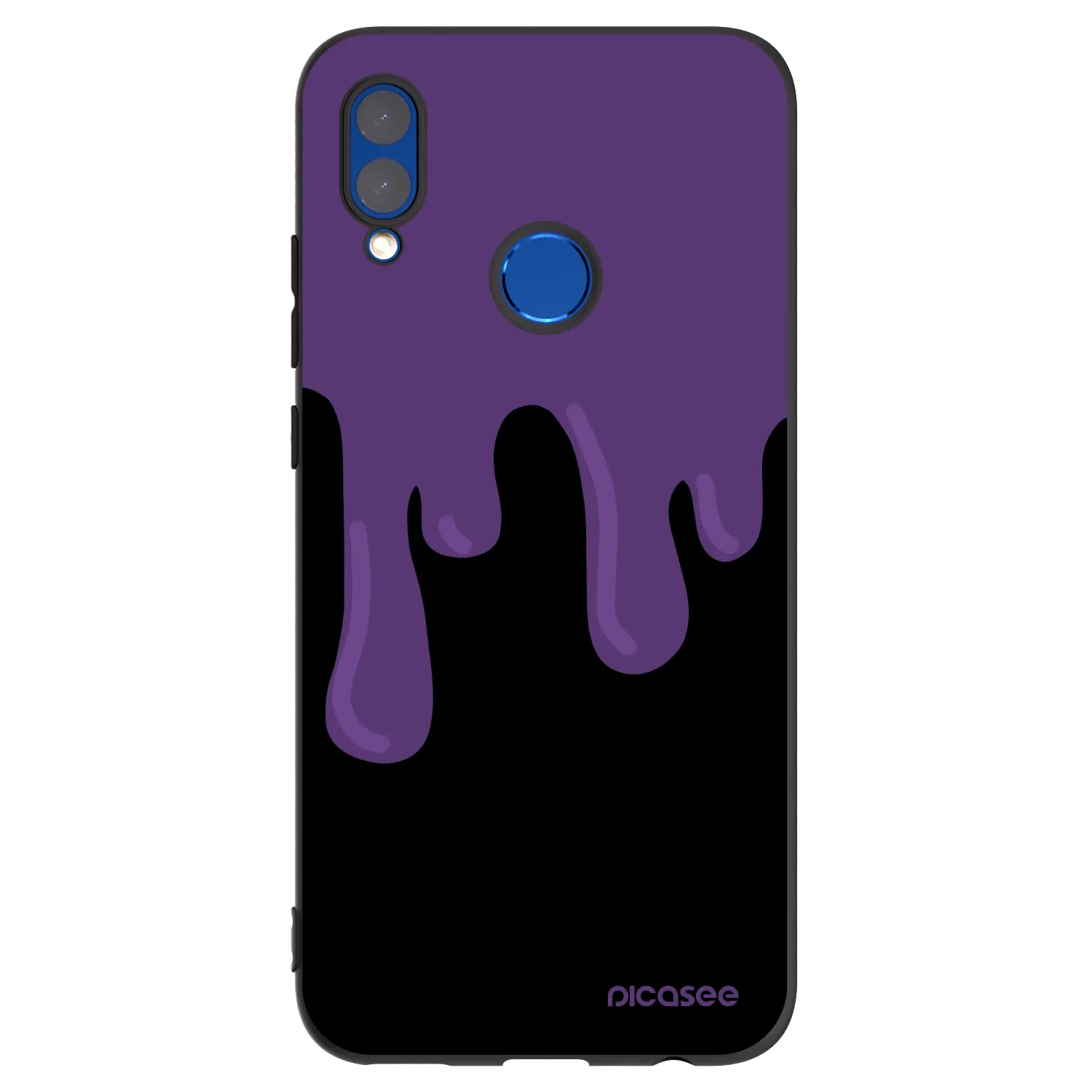 Picasee fekete szilikon tok az alábbi mobiltelefonokra Huawei P Smart 2019 - Purple spooky