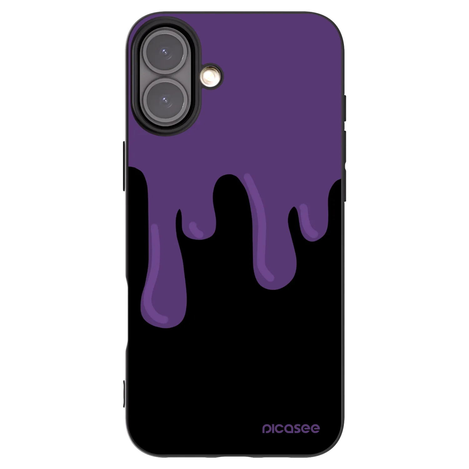 Picasee fekete szilikon tok az alábbi mobiltelefonokra Apple iPhone 16 Plus - Purple spooky