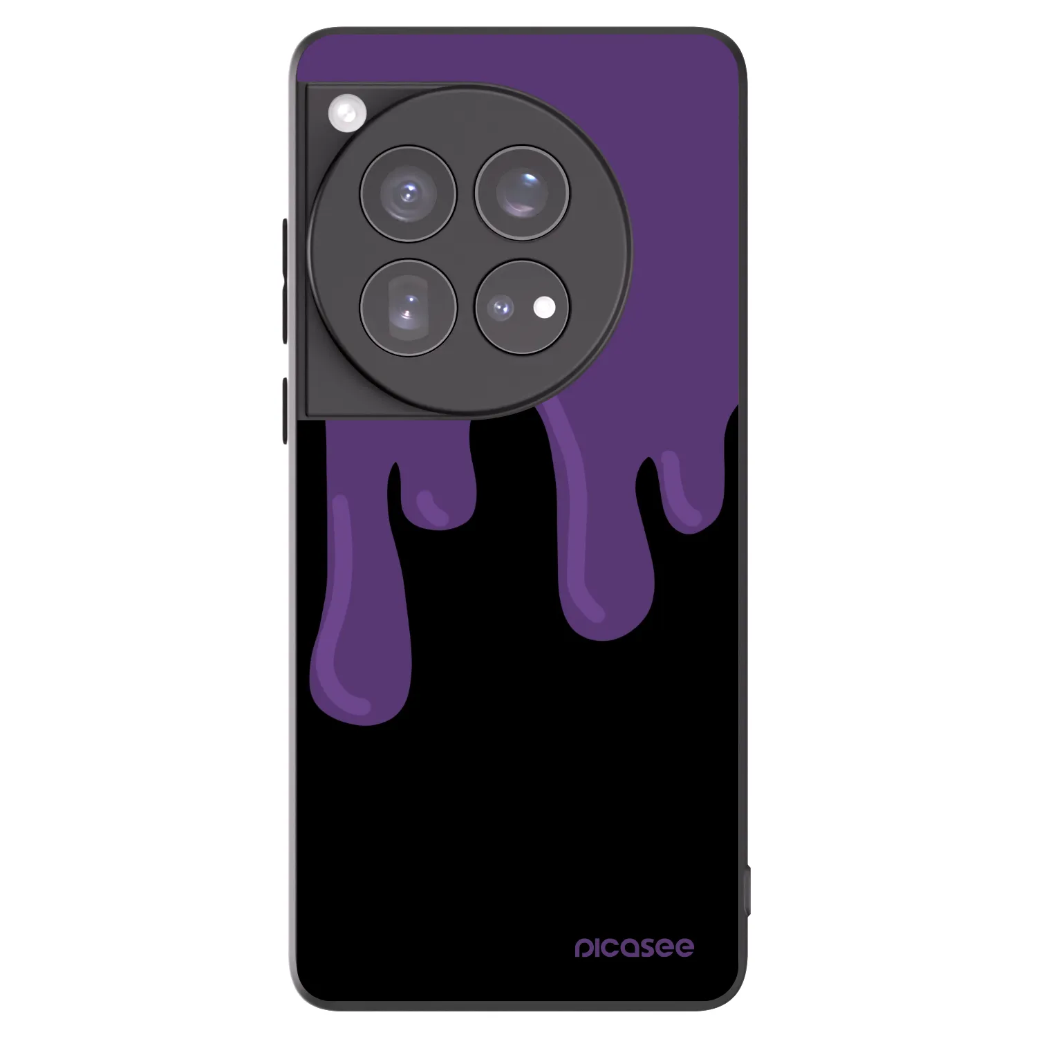 Picasee fekete szilikon tok az alábbi mobiltelefonokra OnePlus 12 5G - Purple spooky
