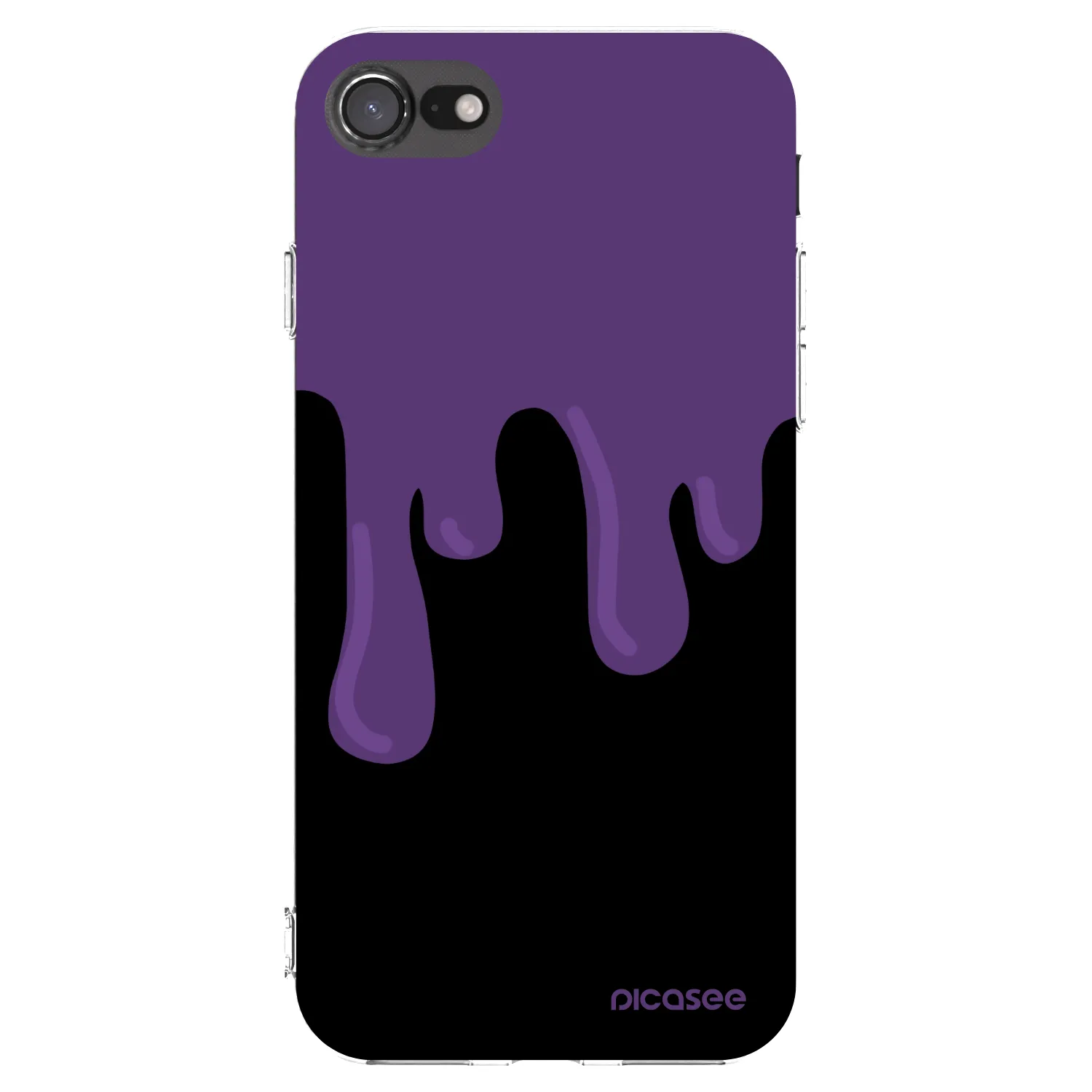 Picasee átlátszó szilikon tok az alábbi mobiltelefonokra Apple iPhone 7 - Purple spooky