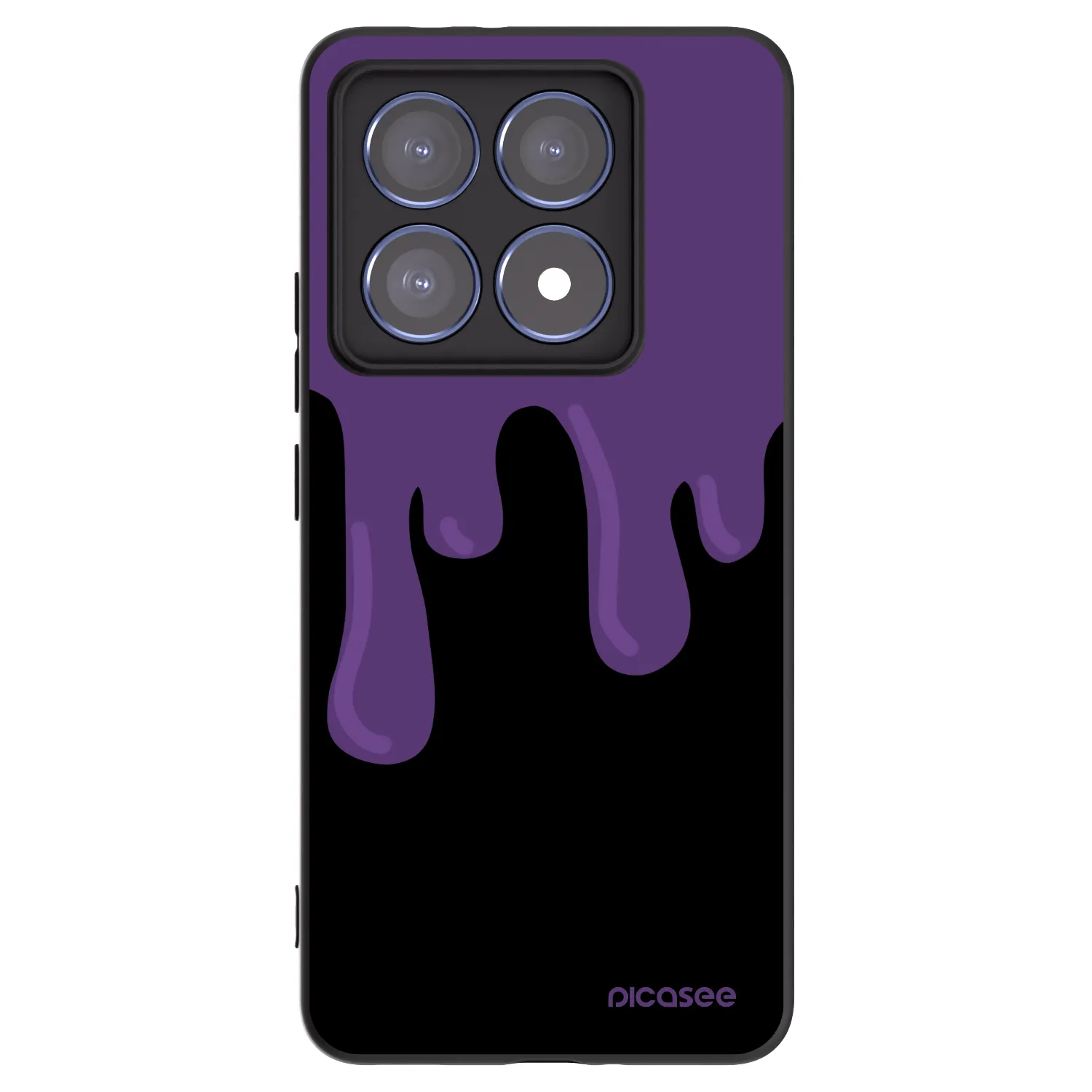 Picasee fekete szilikon tok az alábbi mobiltelefonokra Xiaomi 14T Pro - Purple spooky