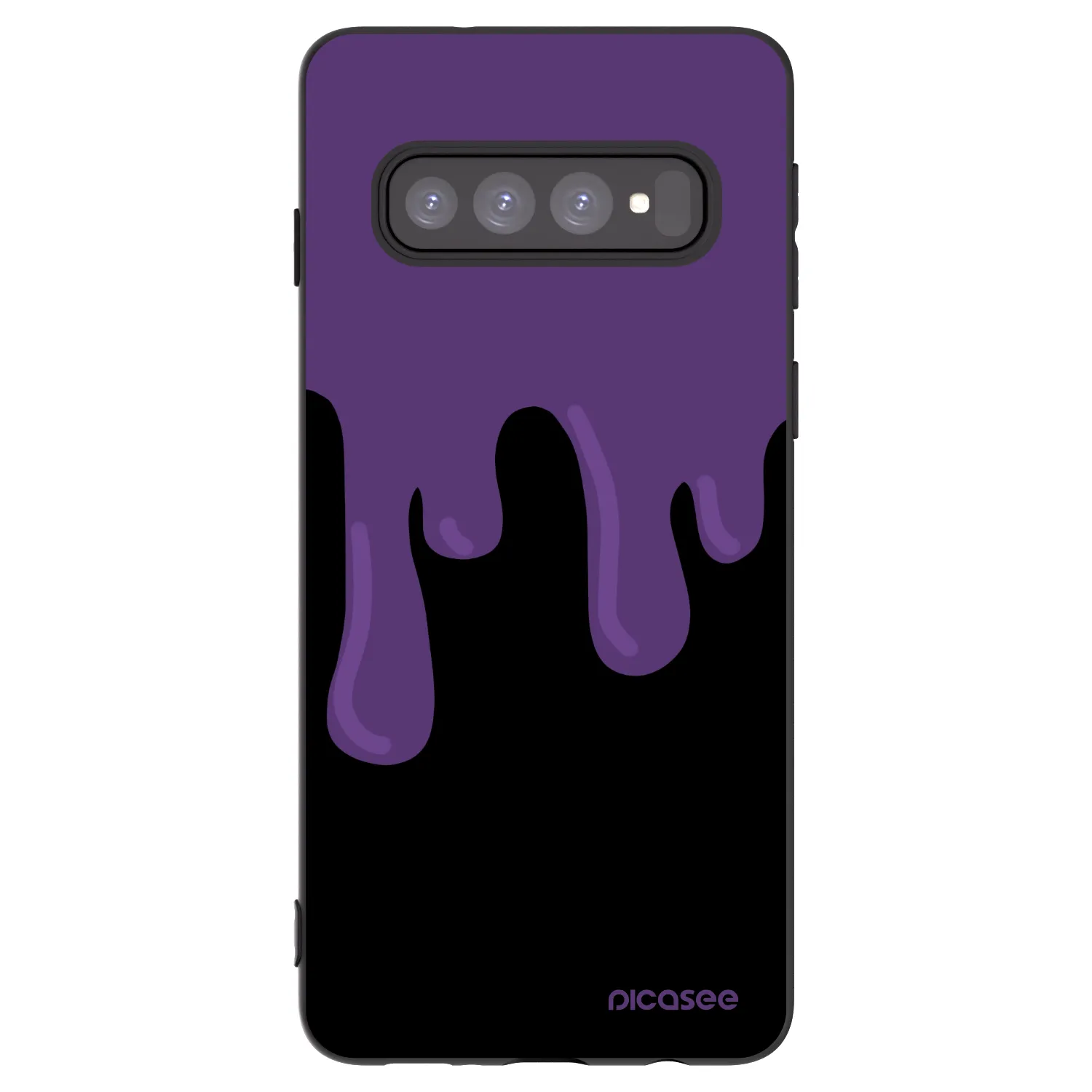 Picasee fekete szilikon tok az alábbi mobiltelefonokra Samsung Galaxy S10 G973 - Purple spooky