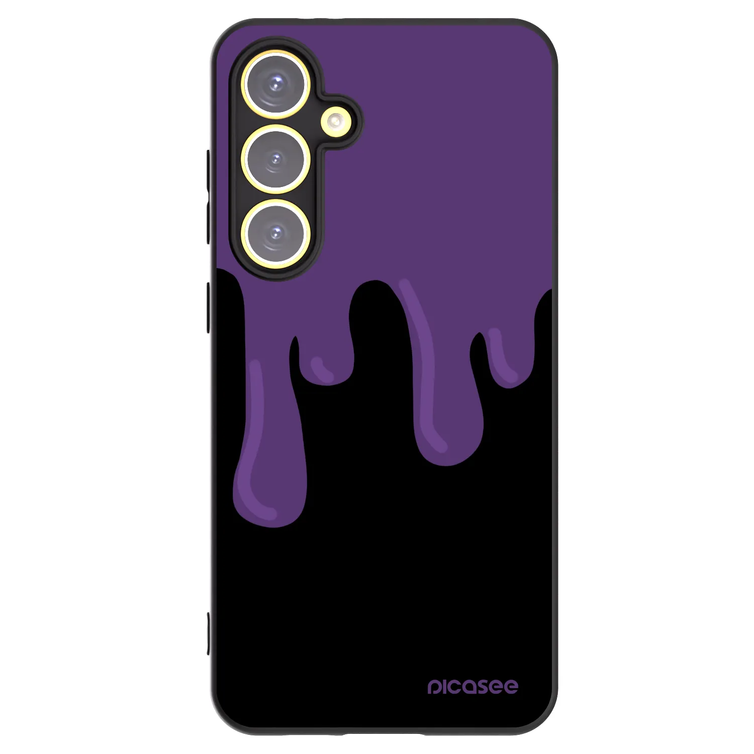 Picasee fekete szilikon tok az alábbi mobiltelefonokra Samsung Galaxy S24 FE S721B - Purple spooky