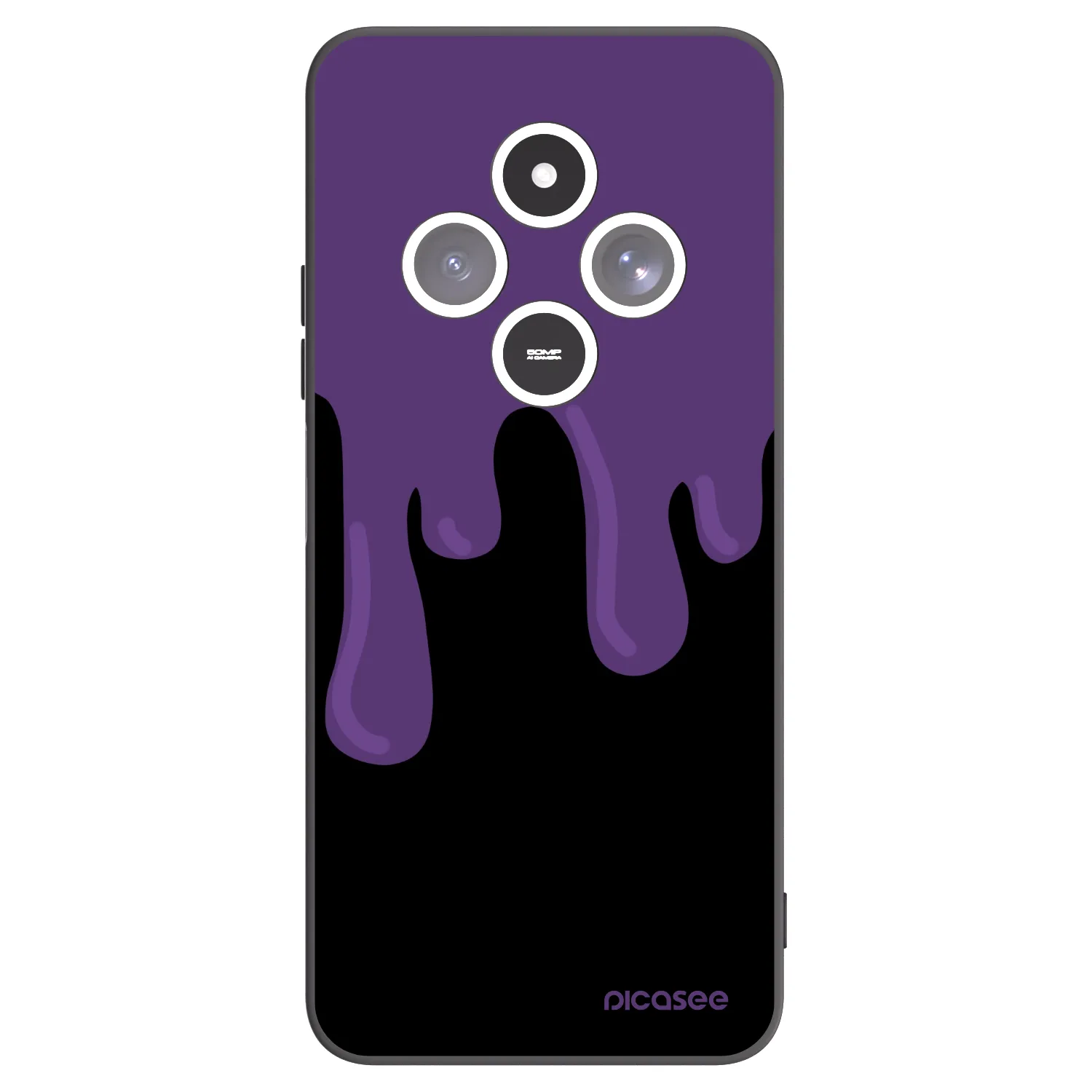 Picasee fekete szilikon tok az alábbi mobiltelefonokra Xiaomi Redmi 14C - Purple spooky