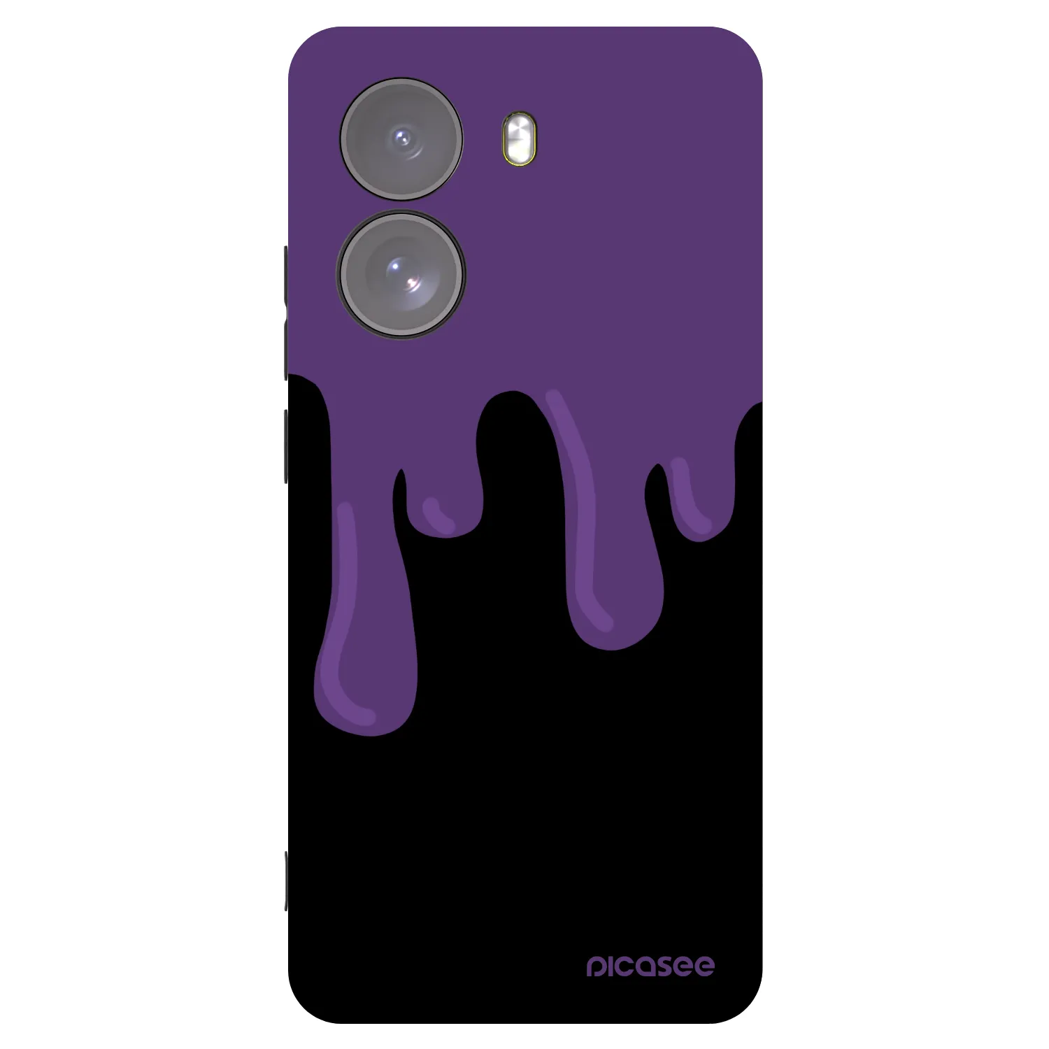 Picasee fekete szilikon tok az alábbi mobiltelefonokra Xiaomi Poco X7 - Purple spooky