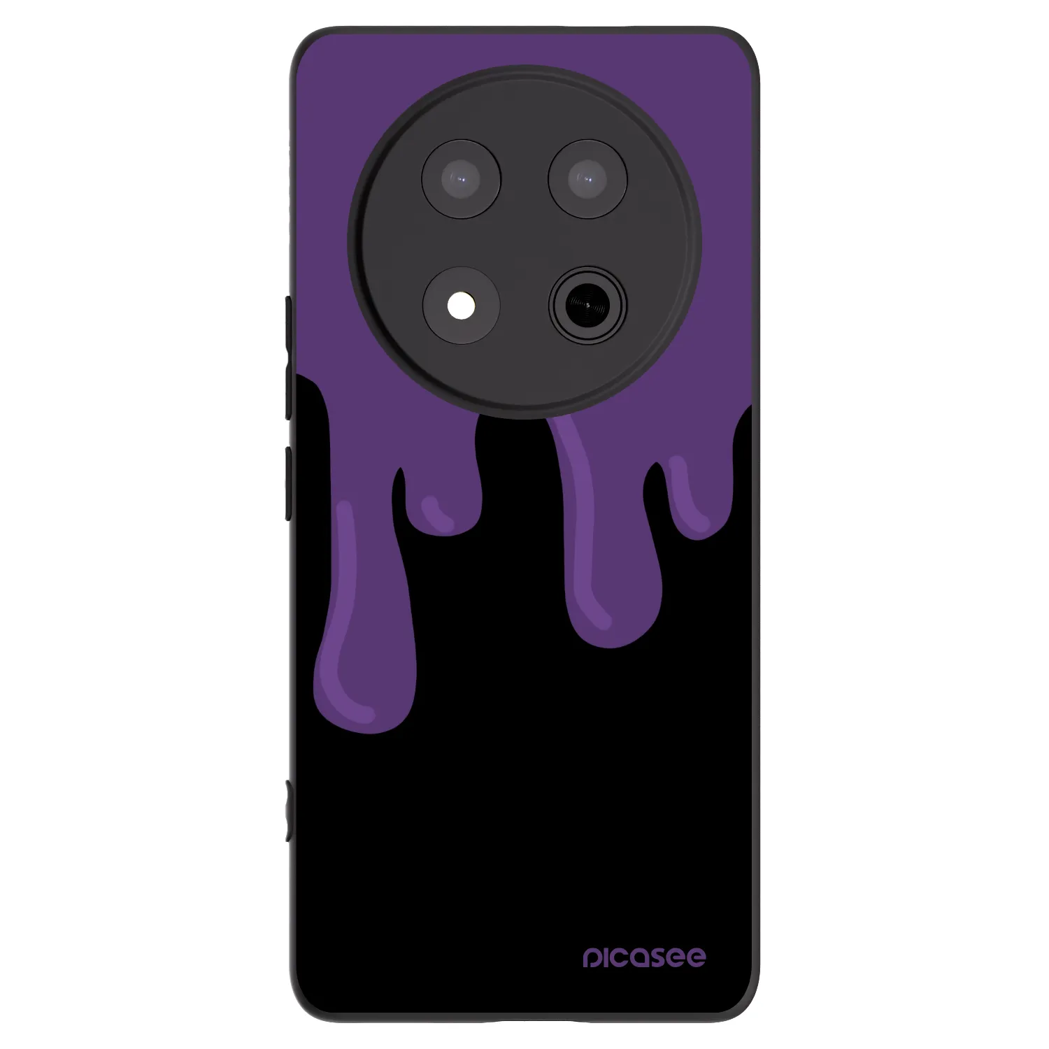 Picasee fekete szilikon tok az alábbi mobiltelefonokra Honor Magic7 Lite 5G - Purple spooky