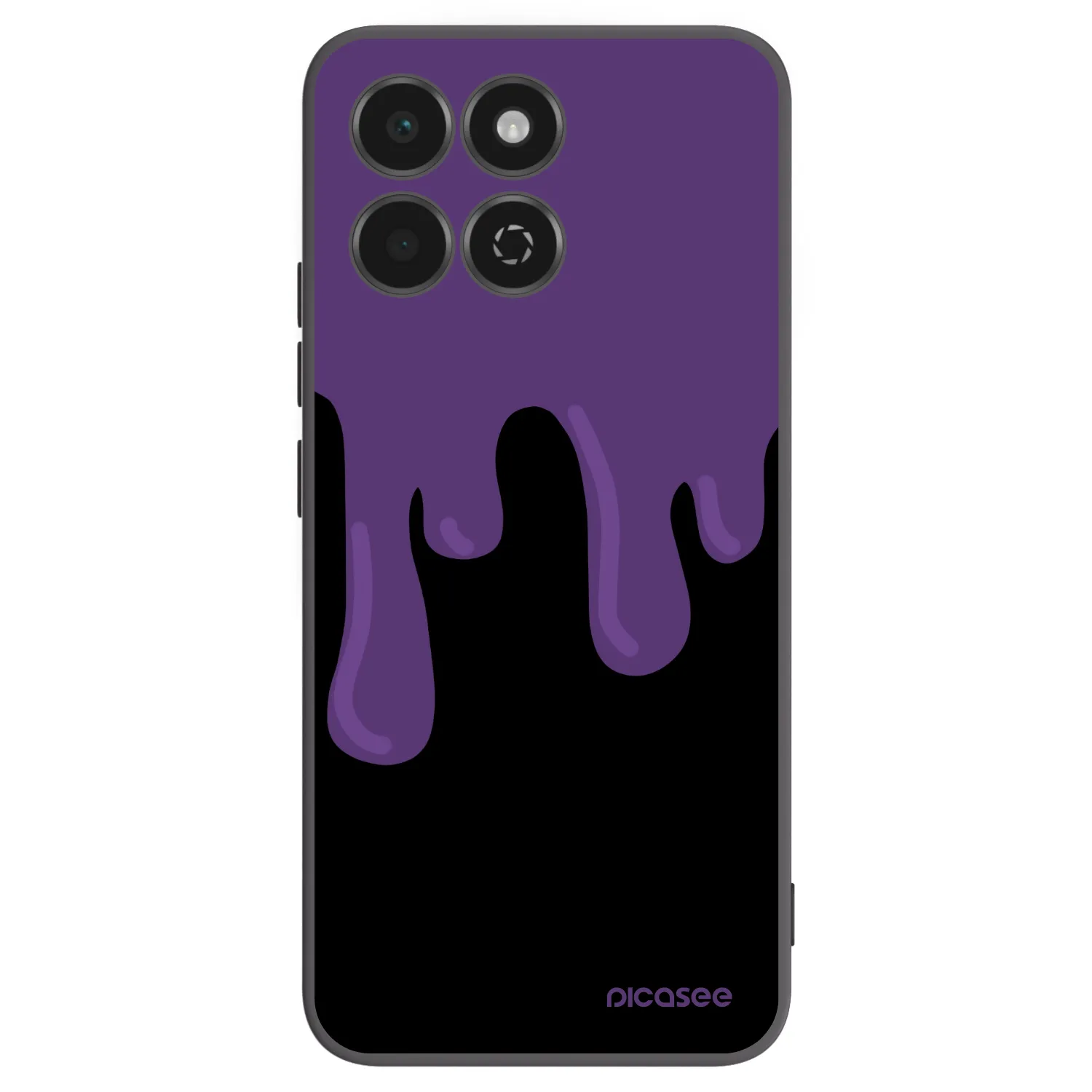 Picasee fekete szilikon tok az alábbi mobiltelefonokra Honor 200 Smart 5G - Purple spooky