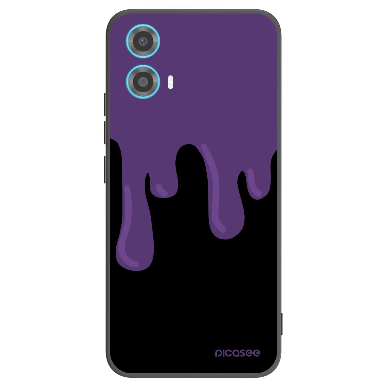 Picasee fekete szilikon tok az alábbi mobiltelefonokra Motorola Moto G34 5G - Purple spooky