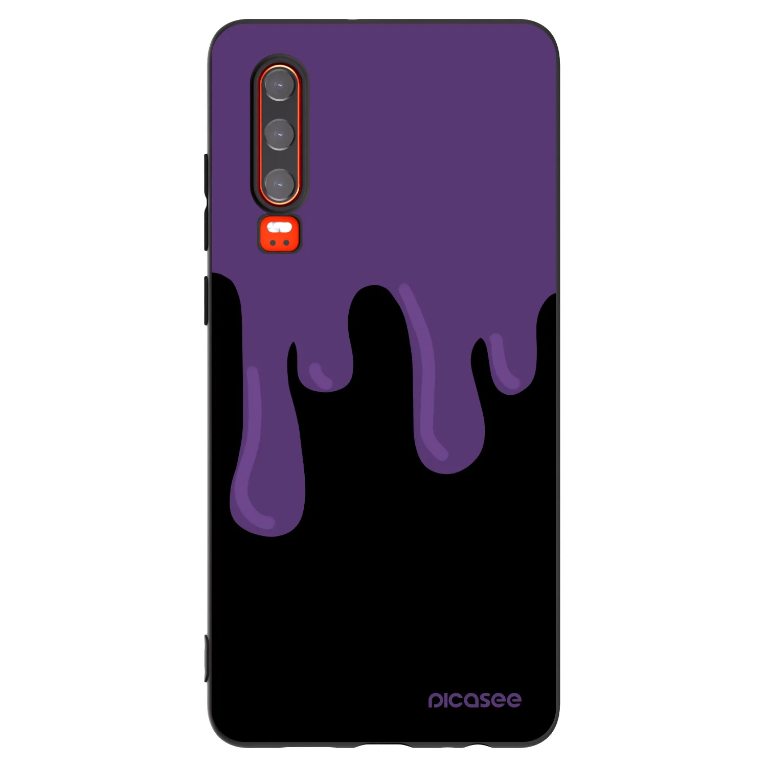 Picasee fekete szilikon tok az alábbi mobiltelefonokra Huawei P30 - Purple spooky