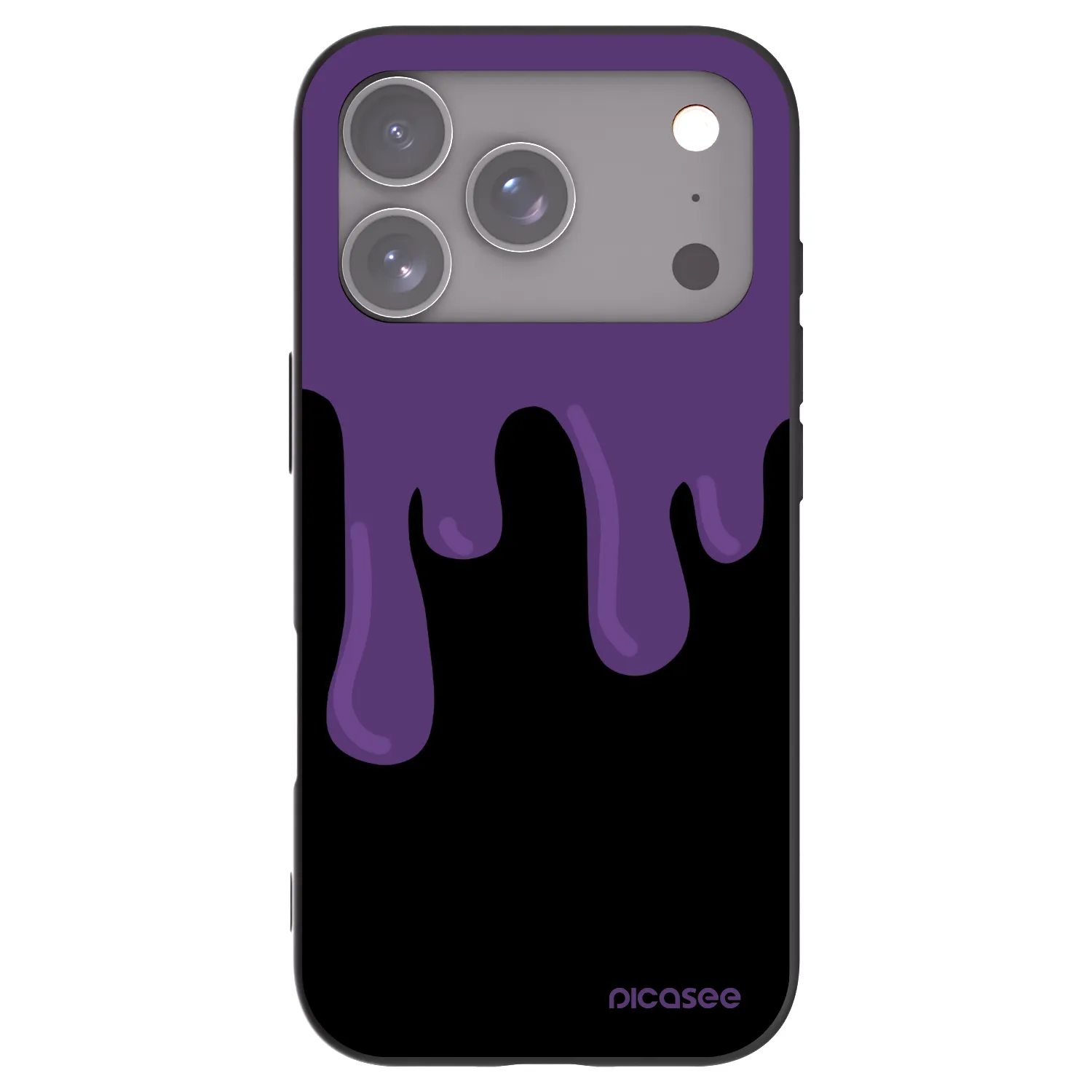 Picasee fekete szilikon tok az alábbi mobiltelefonokra Apple iPhone 17 Pro - Purple spooky