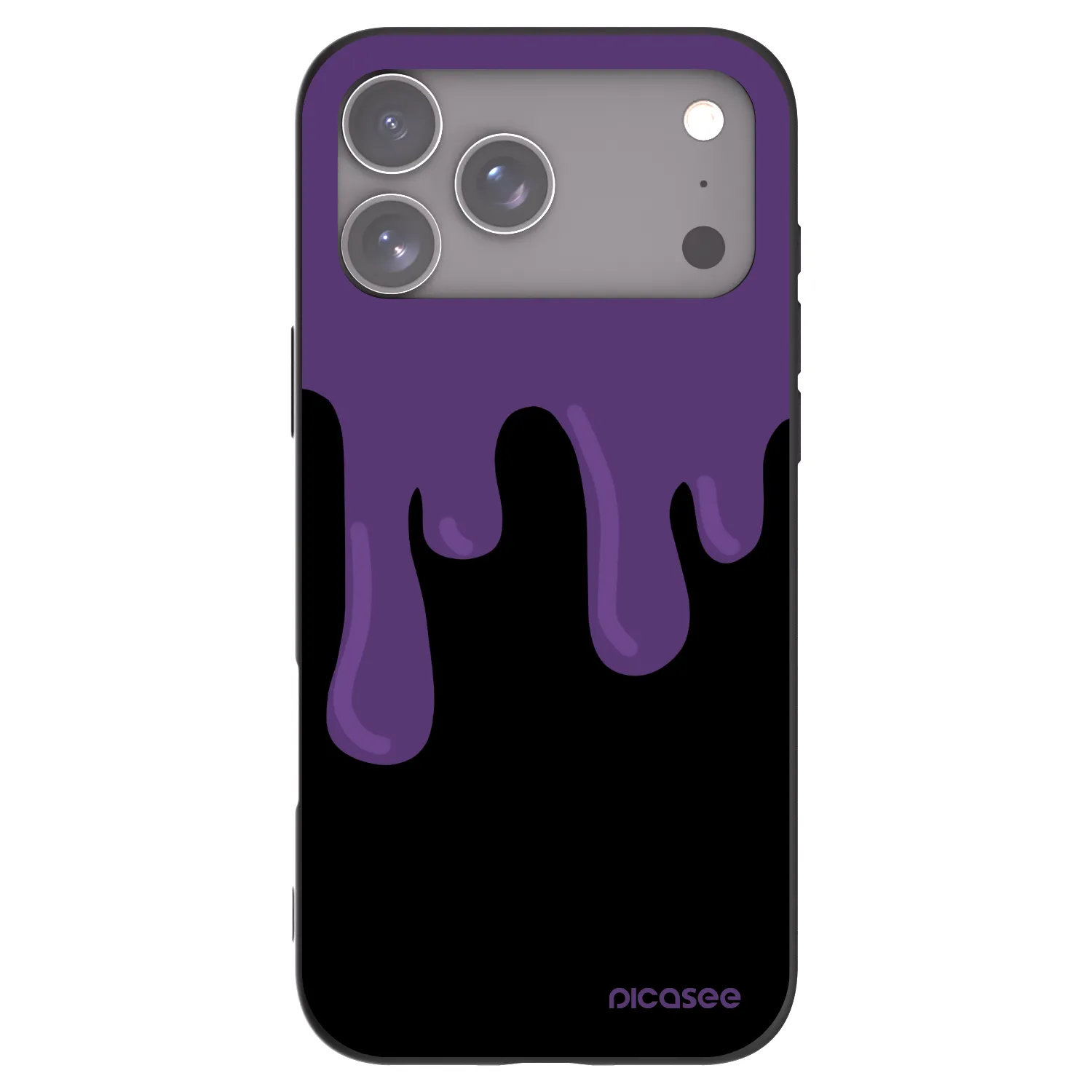 Picasee fekete szilikon tok az alábbi mobiltelefonokra Apple iPhone 17 Pro Max - Purple spooky