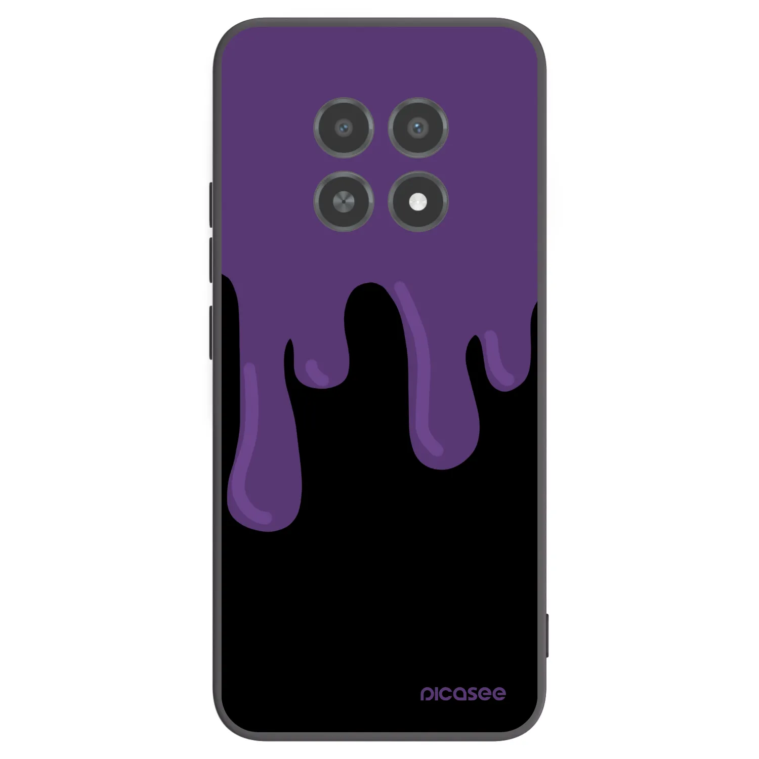 Picasee fekete szilikon tok az alábbi mobiltelefonokra Realme 12X - Purple spooky