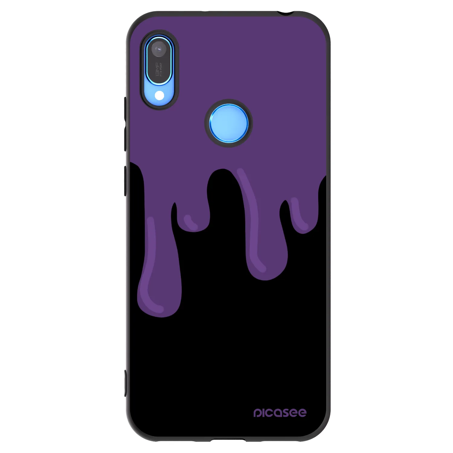 Picasee fekete szilikon tok az alábbi mobiltelefonokra Huawei Y6 2019 - Purple spooky