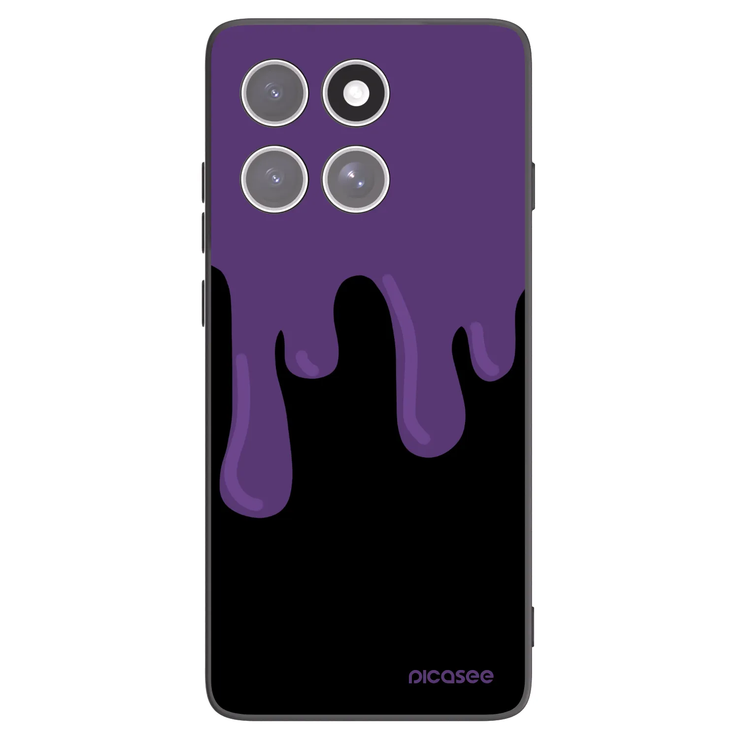 Picasee fekete szilikon tok az alábbi mobiltelefonokra Motorola Edge 60 Pro - Purple spooky