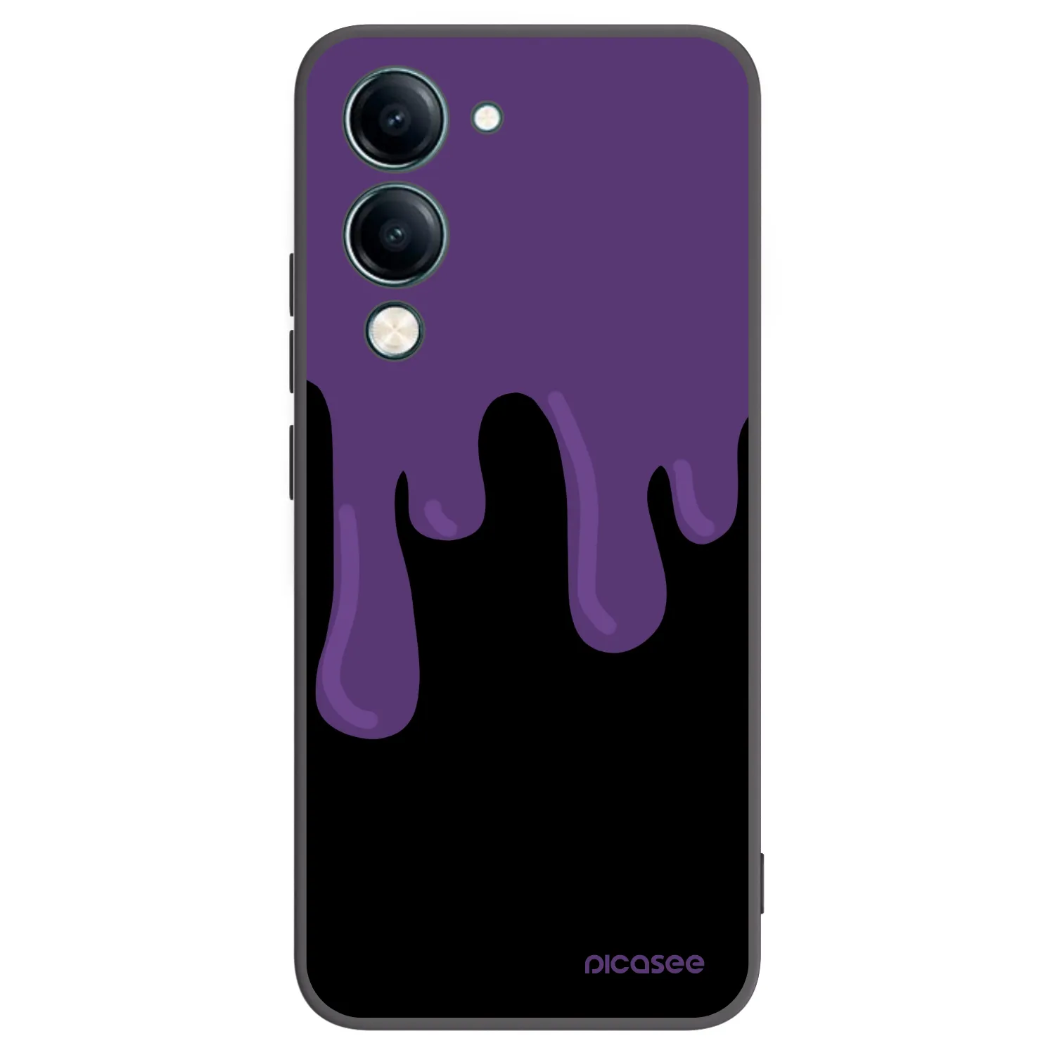 Picasee fekete szilikon tok az alábbi mobiltelefonokra Vivo Y29s 5G - Purple spooky