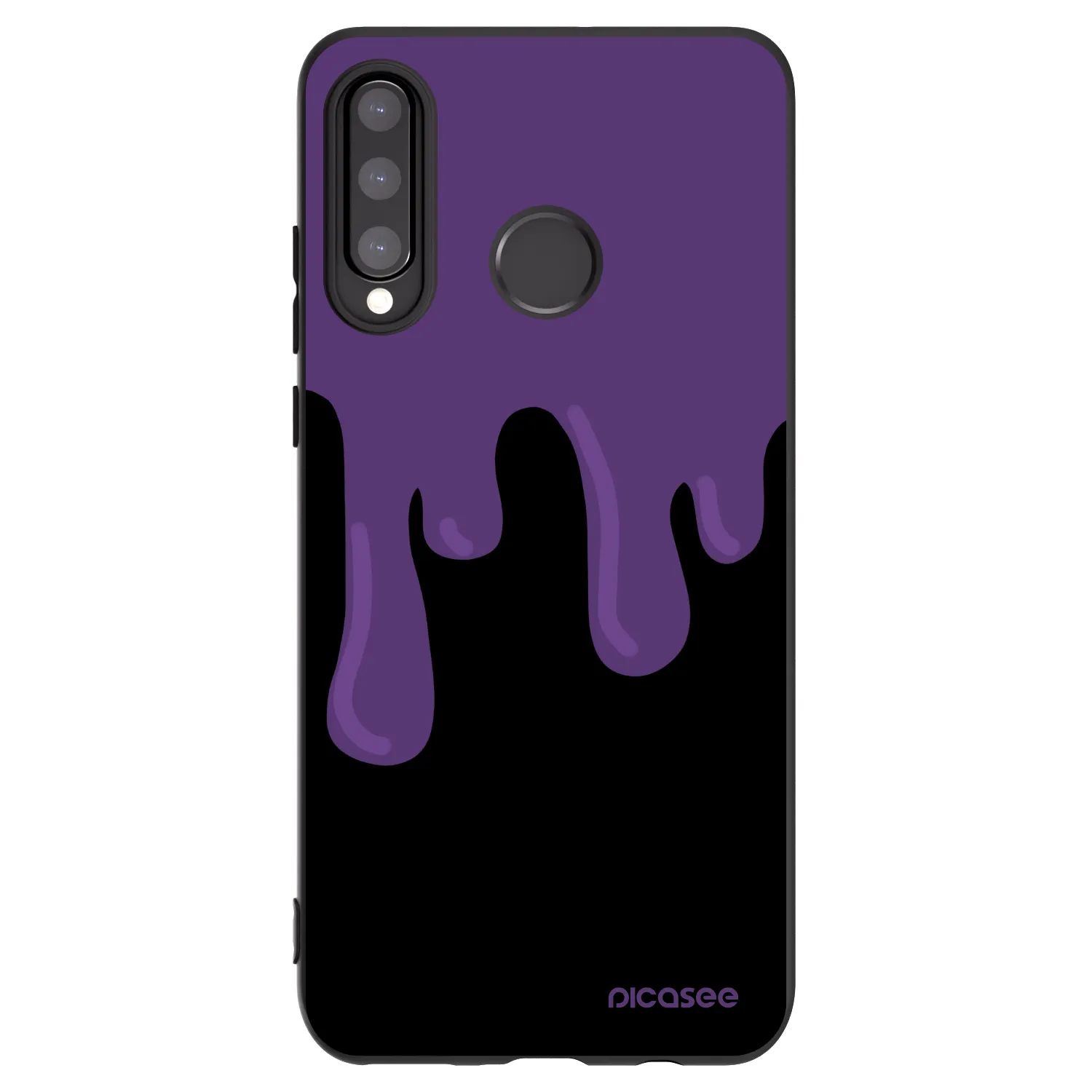 Picasee fekete szilikon tok az alábbi mobiltelefonokra Huawei P30 Lite - Purple spooky