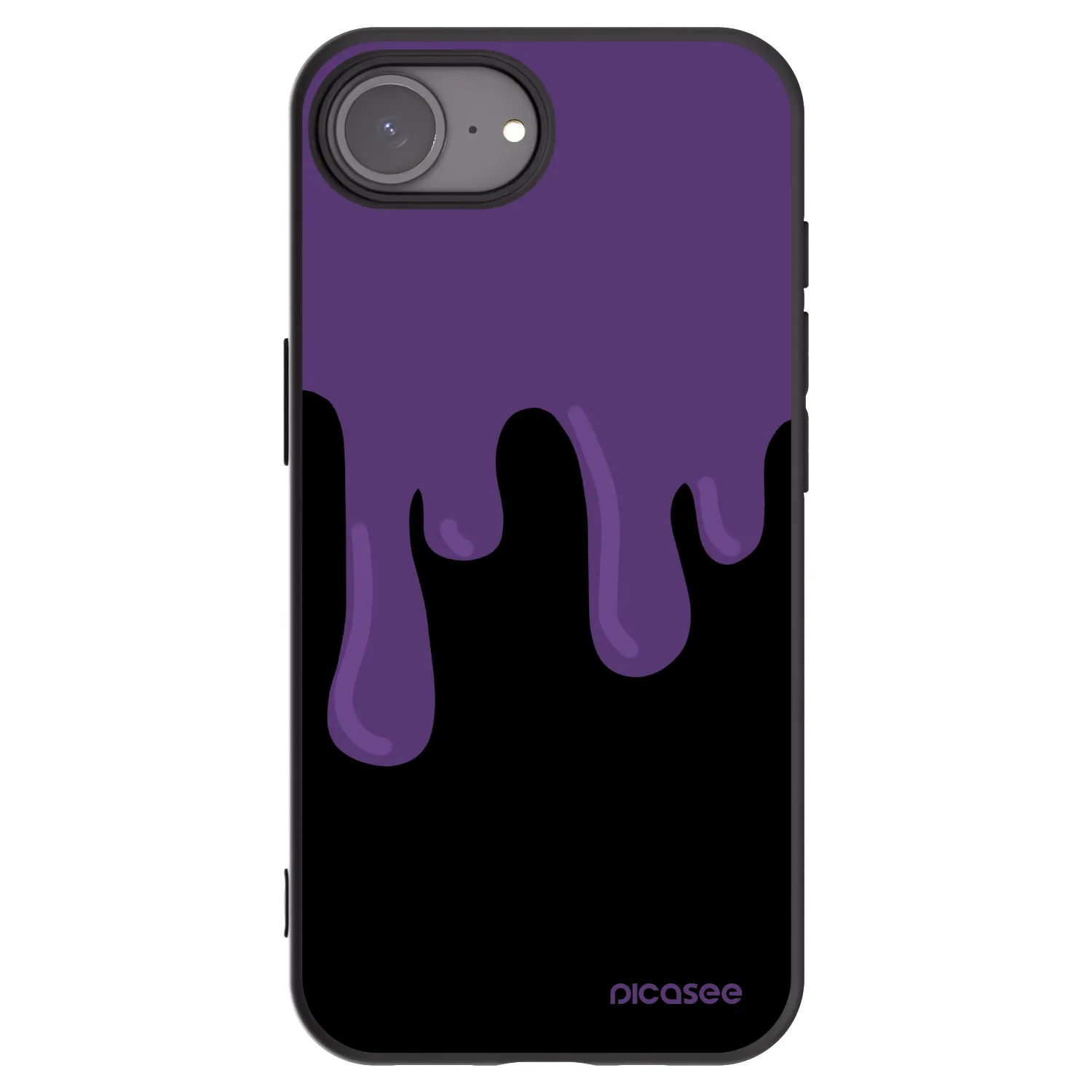 Picasee fekete szilikon tok az alábbi mobiltelefonokra Apple iPhone 17e - Purple spooky