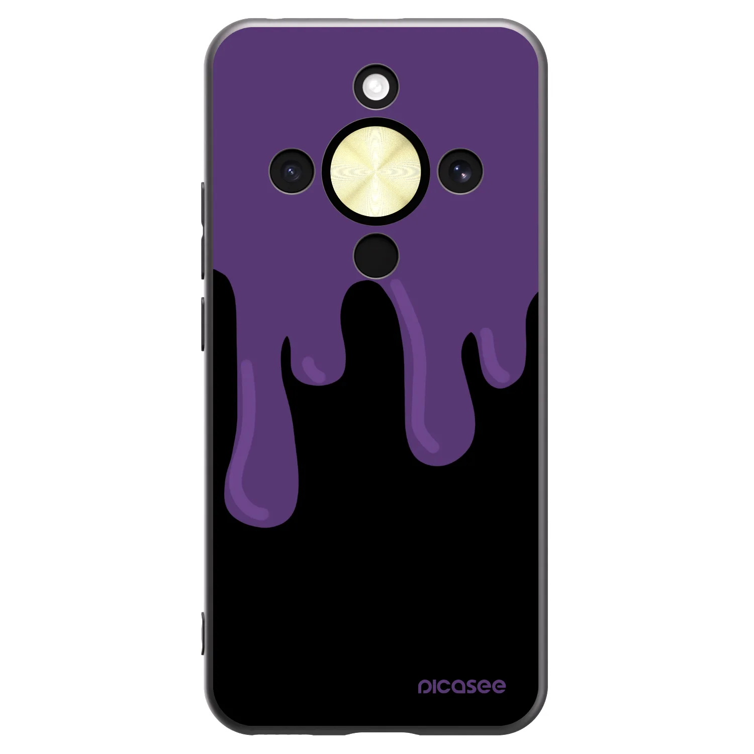 Picasee fekete szilikon tok az alábbi mobiltelefonokra Honor Magic8 Lite 5G - Purple spooky