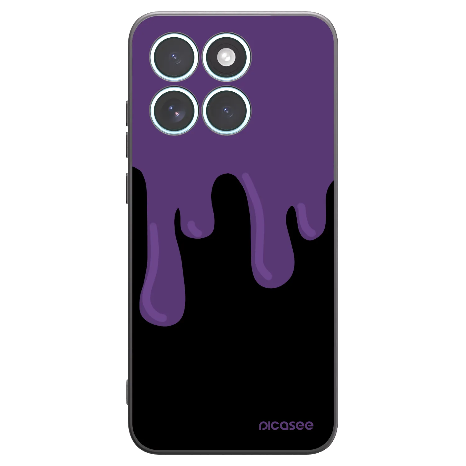 Picasee fekete szilikon tok az alábbi mobiltelefonokra Motorola Edge 70 Fusion - Purple spooky