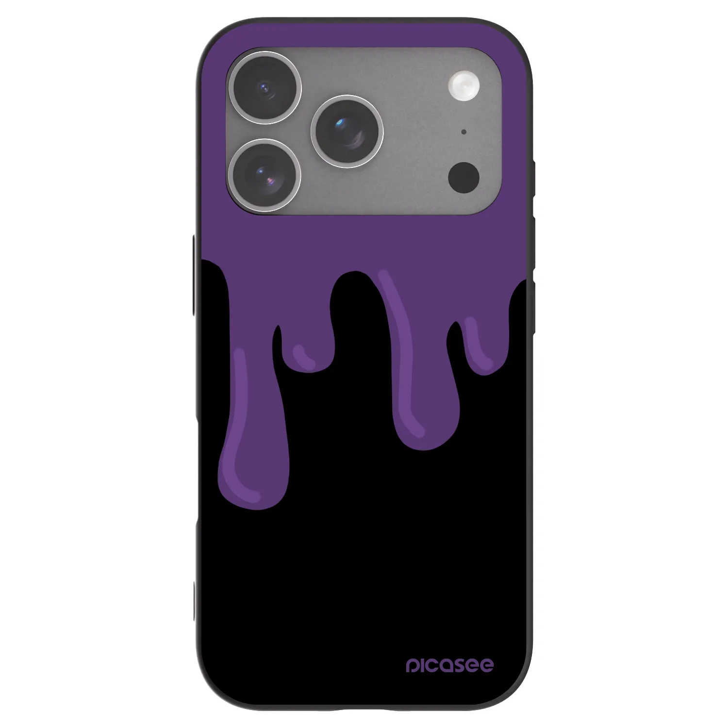 Picasee fekete szilikon tok az alábbi mobiltelefonokra Apple iPhone 18 Pro - Purple spooky