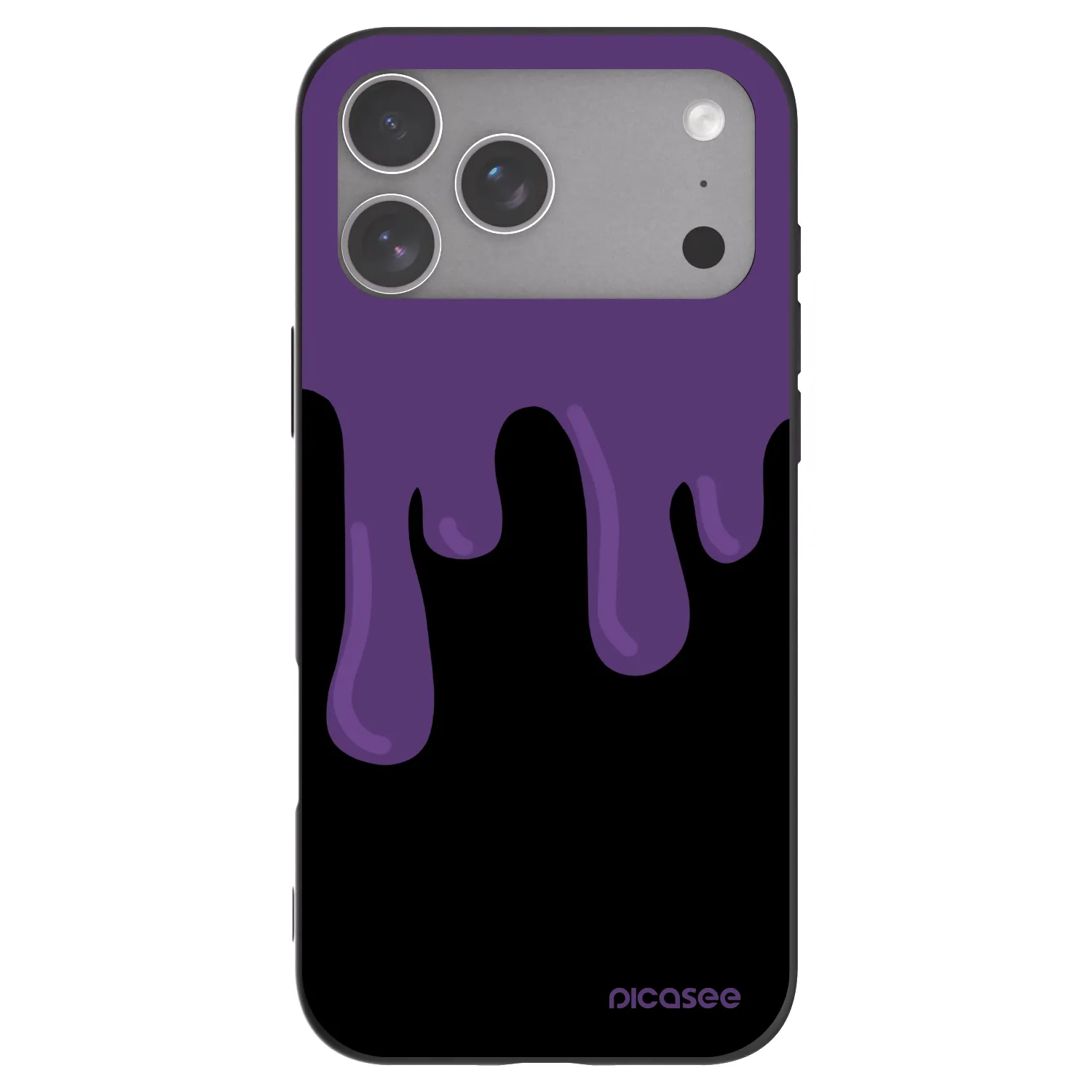 Picasee fekete szilikon tok az alábbi mobiltelefonokra Apple iPhone 18 Pro Max - Purple spooky