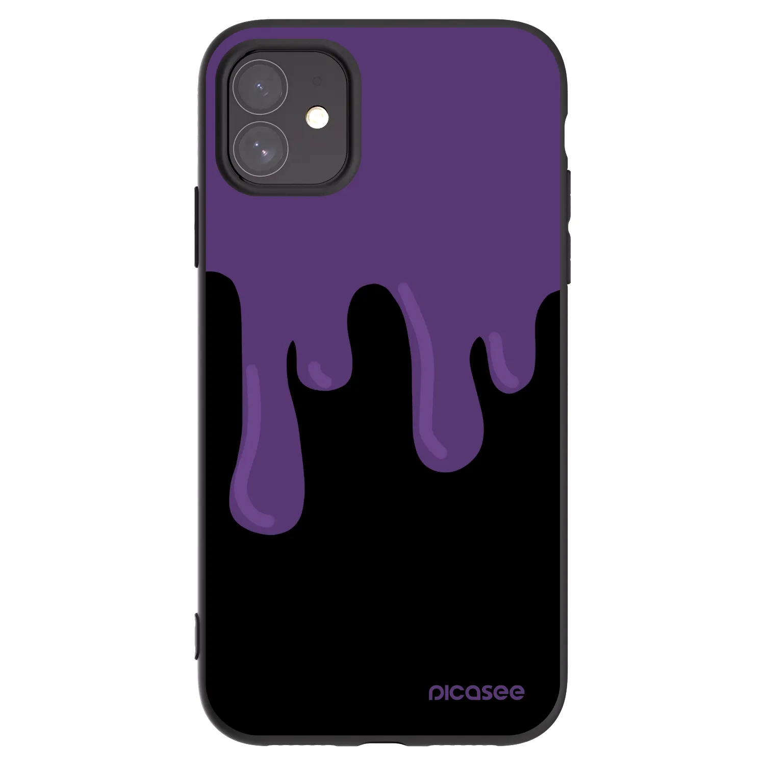 Picasee fekete szilikon tok az alábbi mobiltelefonokra Apple iPhone 11 - Purple spooky