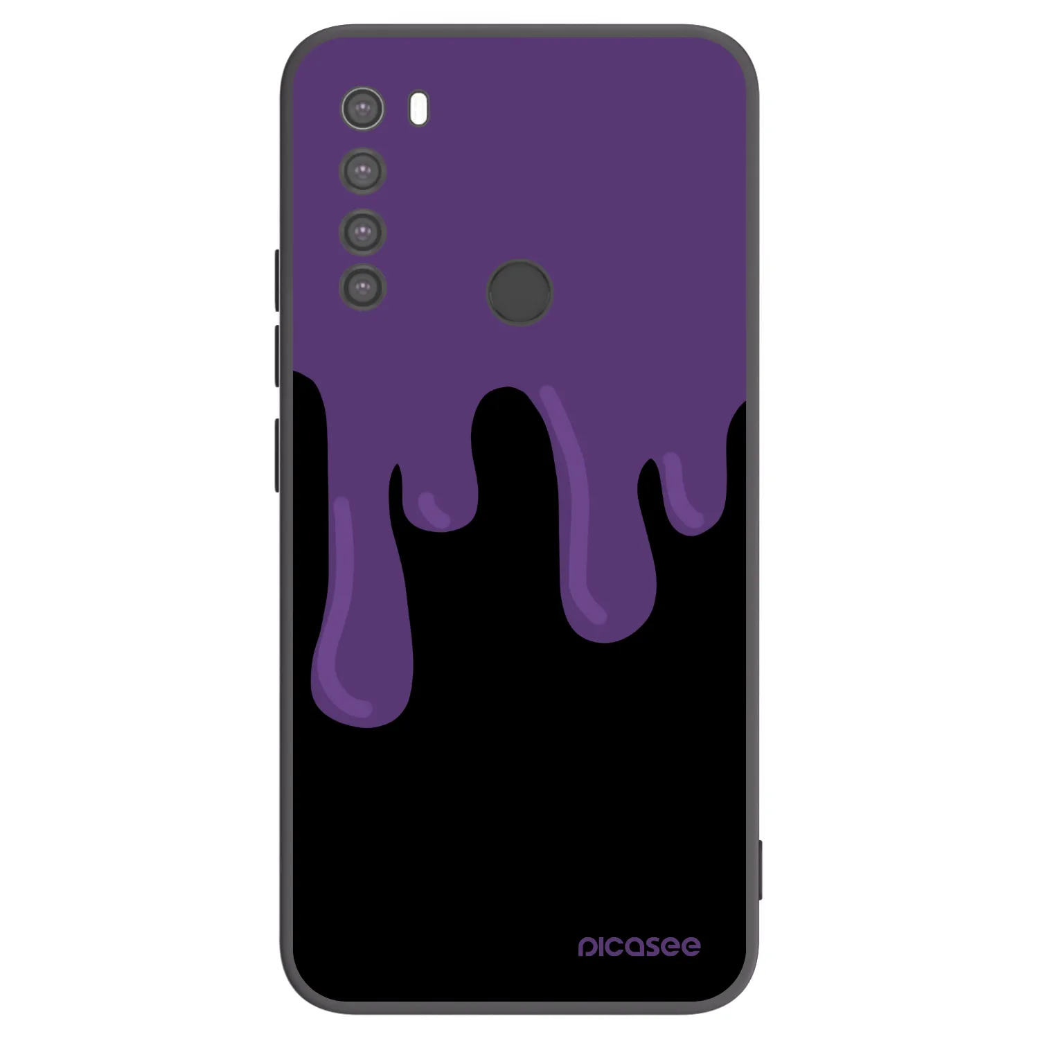 Picasee fekete szilikon tok az alábbi mobiltelefonokra Xiaomi Redmi Note 8 - Purple spooky