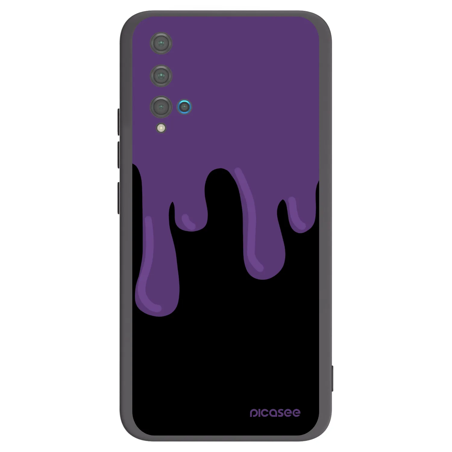 Picasee fekete szilikon tok az alábbi mobiltelefonokra Huawei Nova 5T - Purple spooky