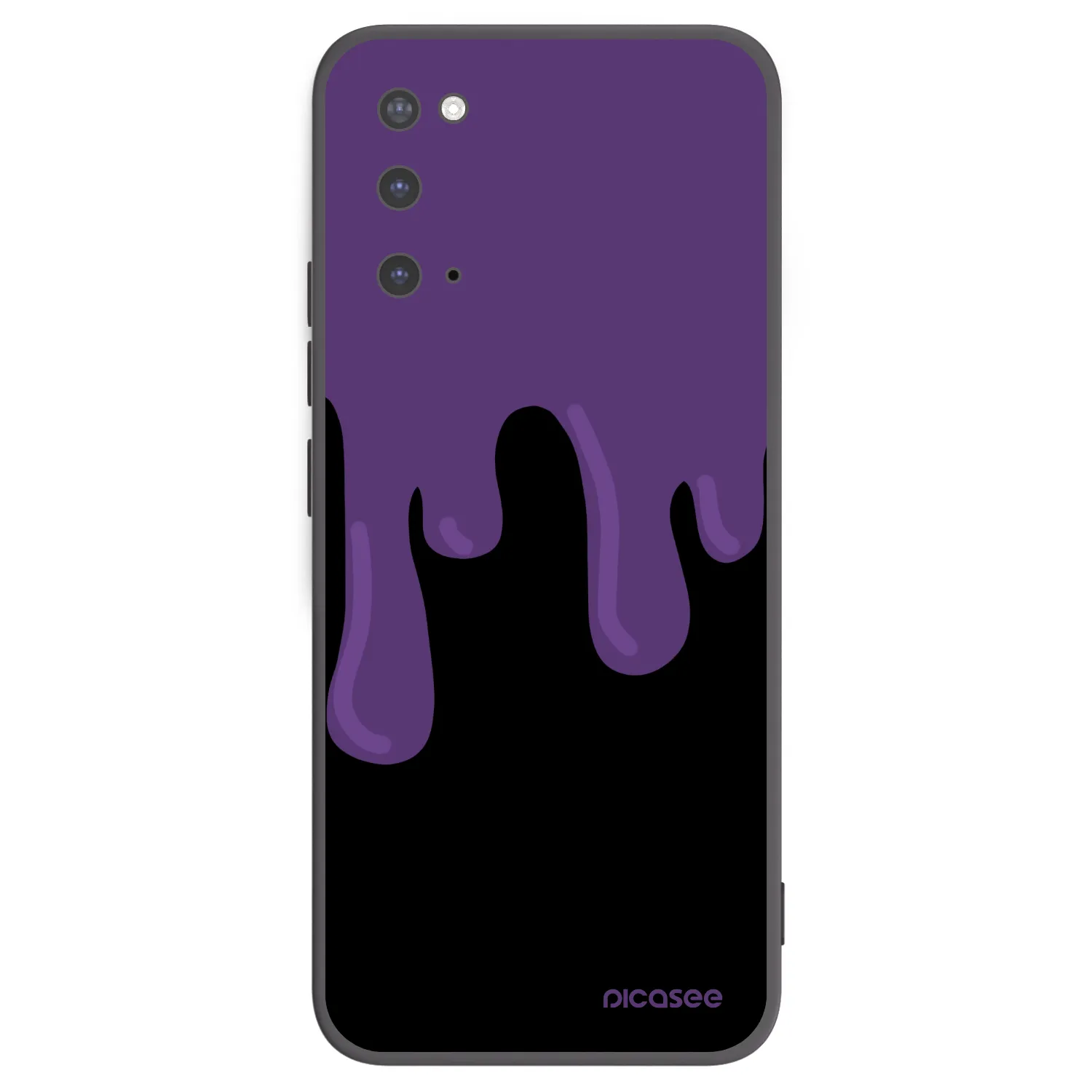 Picasee fekete szilikon tok az alábbi mobiltelefonokra Samsung Galaxy S20 G980F - Purple spooky