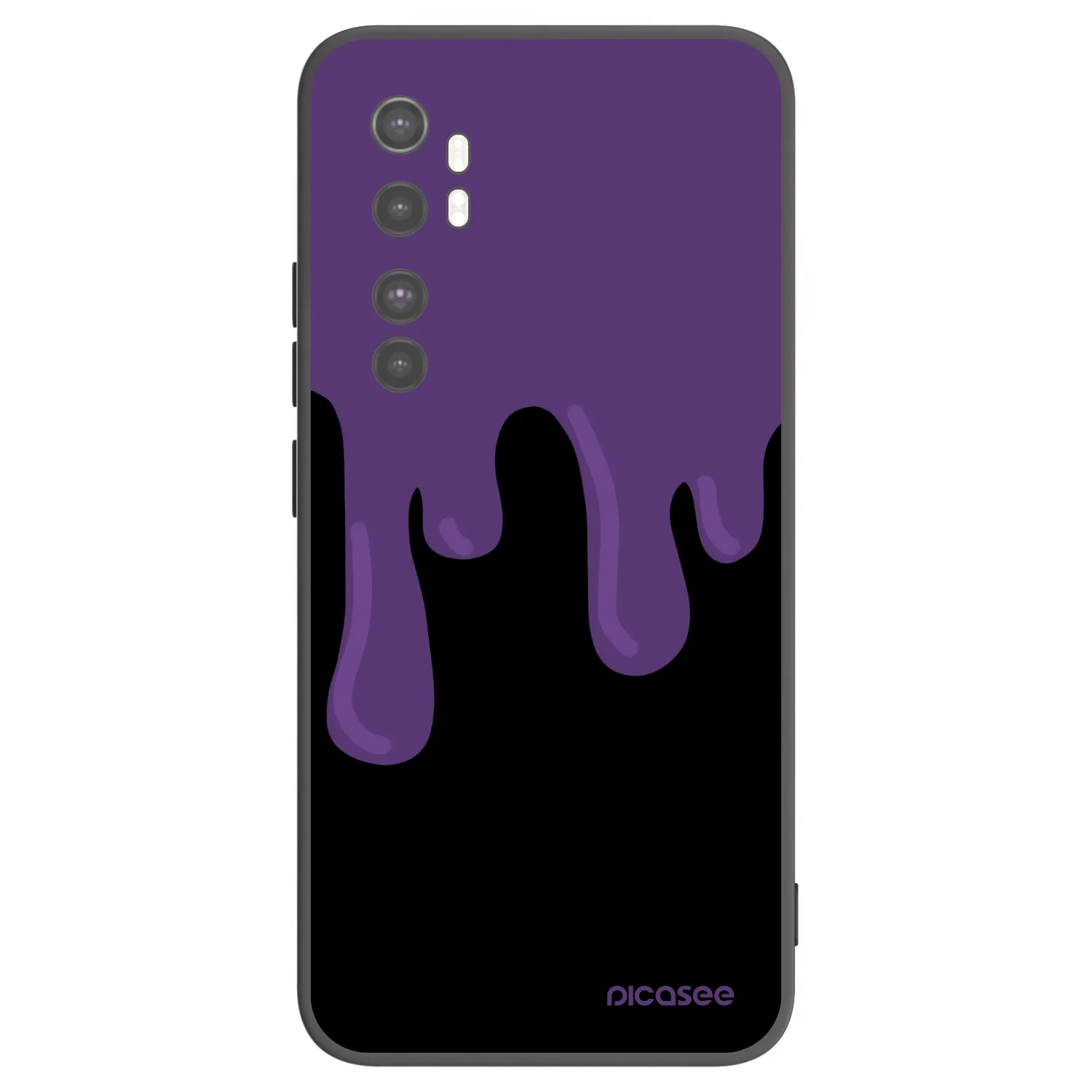 Picasee fekete szilikon tok az alábbi mobiltelefonokra Xiaomi Mi Note 10 Lite - Purple spooky