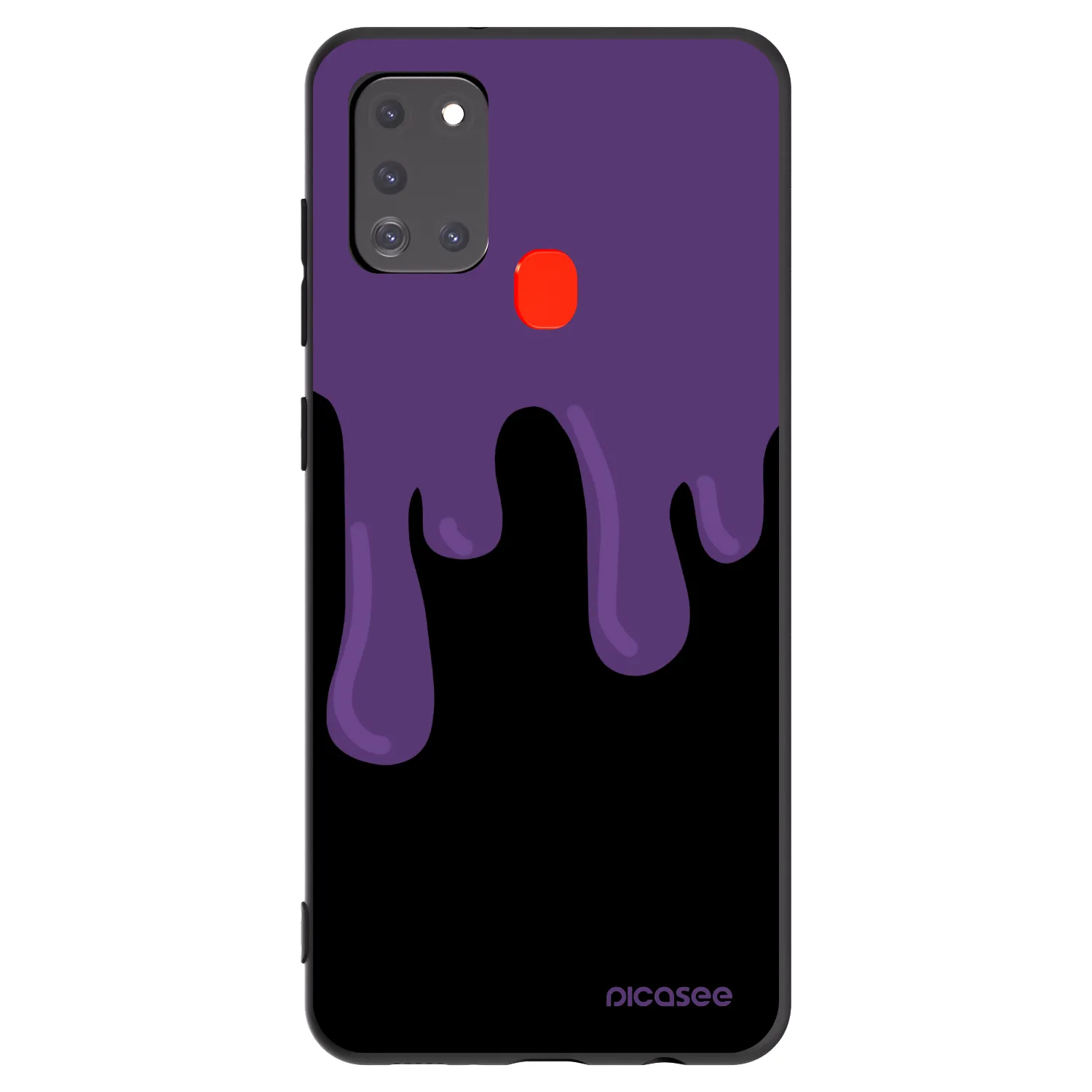 Picasee fekete szilikon tok az alábbi mobiltelefonokra Samsung Galaxy A21s - Purple spooky