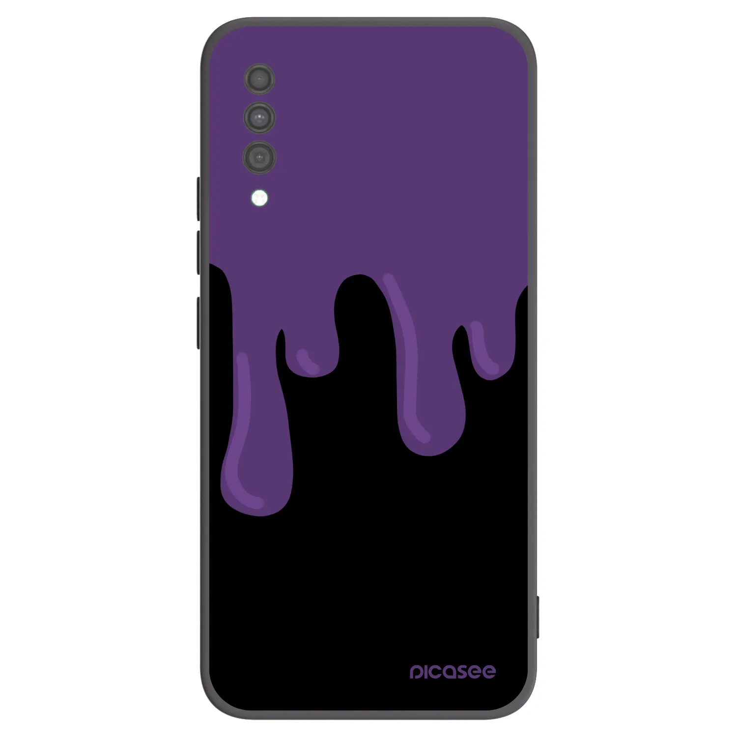 Picasee fekete szilikon tok az alábbi mobiltelefonokra Samsung Galaxy A30s A307F - Purple spooky