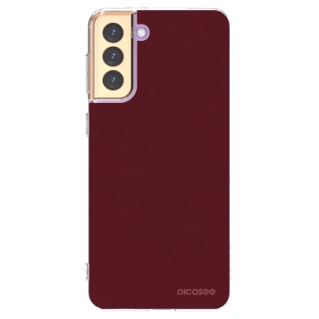 Picasee átlátszó szilikon tok az alábbi mobiltelefonokra Samsung Galaxy S21+ 5G G996F - Burgundy red