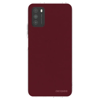 Picasee átlátszó szilikon tok az alábbi mobiltelefonokra Xiaomi Poco M3 - Burgundy red