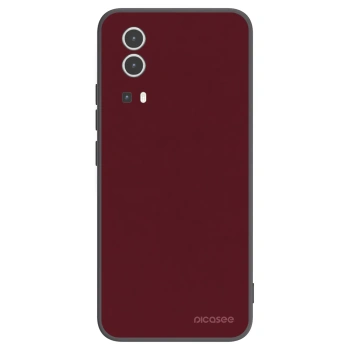Picasee fekete szilikon tok az alábbi mobiltelefonokra Vivo Y72 5G - Burgundy red