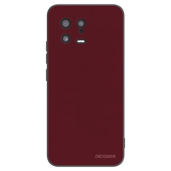Picasee fekete szilikon tok az alábbi mobiltelefonokra Xiaomi 13 - Burgundy red