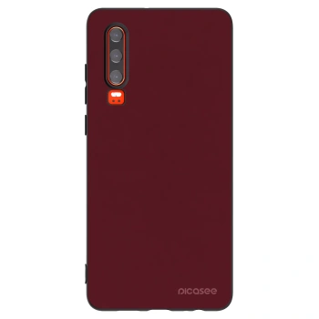 Picasee fekete szilikon tok az alábbi mobiltelefonokra Huawei P30 - Burgundy red