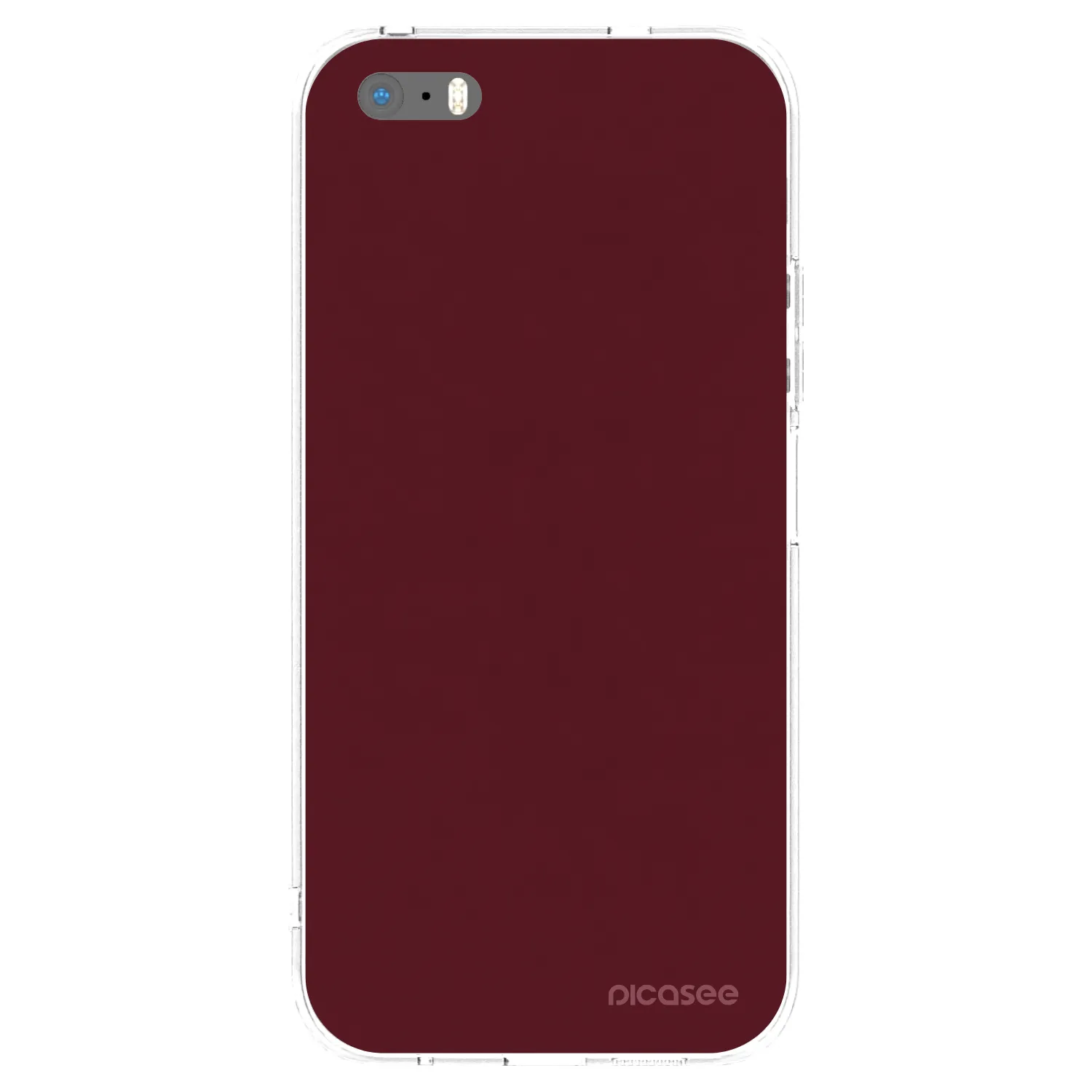 Picasee átlátszó szilikon tok az alábbi mobiltelefonokra Apple iPhone 5/5S/SE - Burgundy red