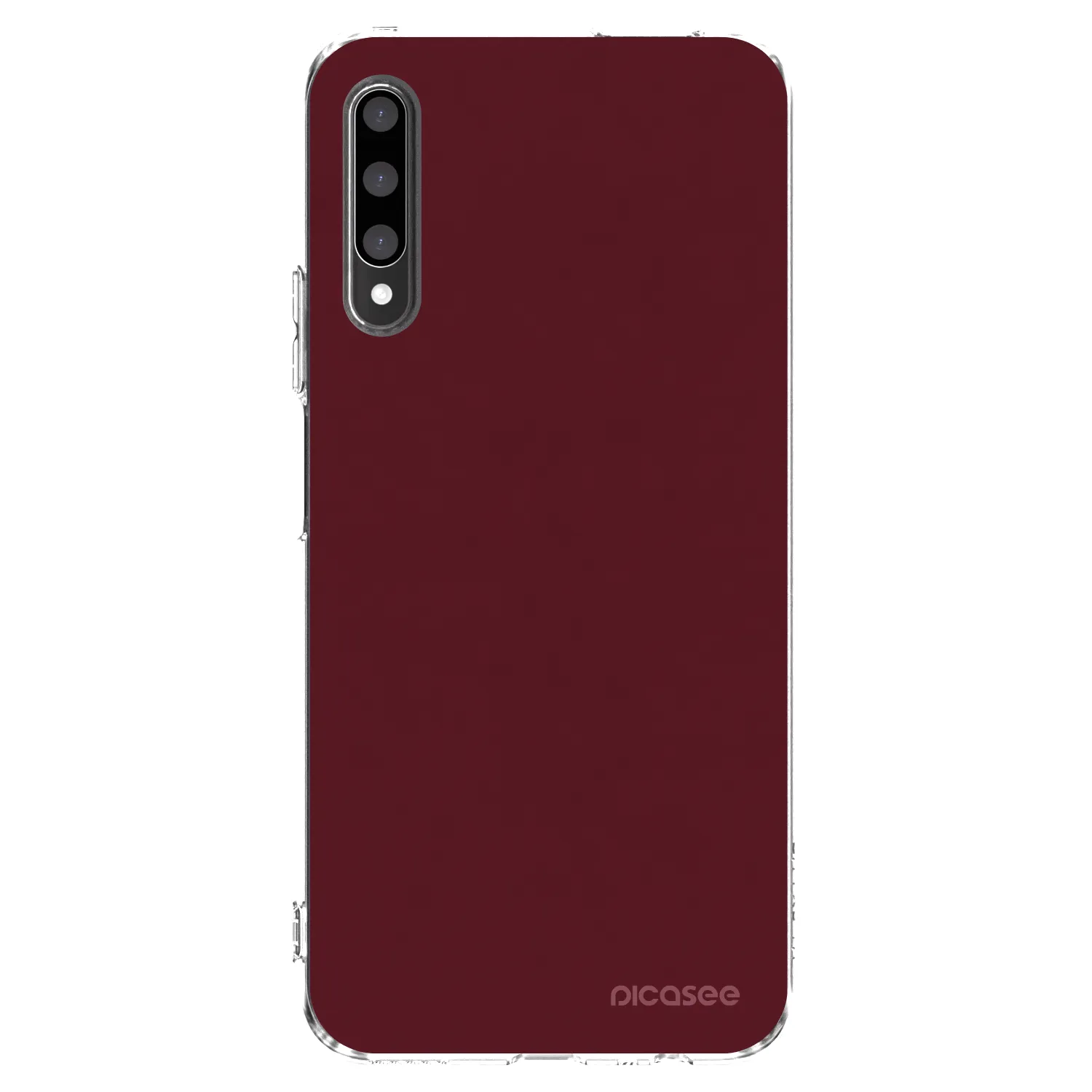 Picasee átlátszó szilikon tok az alábbi mobiltelefonokra Honor 9X Pro - Burgundy red