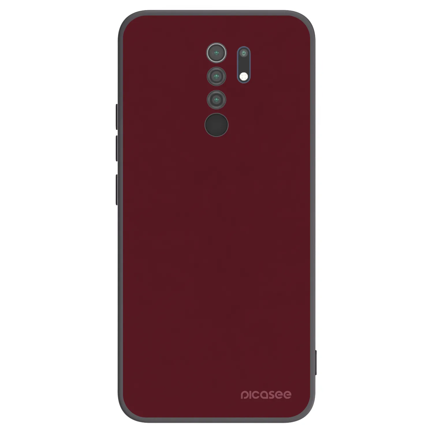 Picasee fekete szilikon tok az alábbi mobiltelefonokra Xiaomi Redmi 9 - Burgundy red