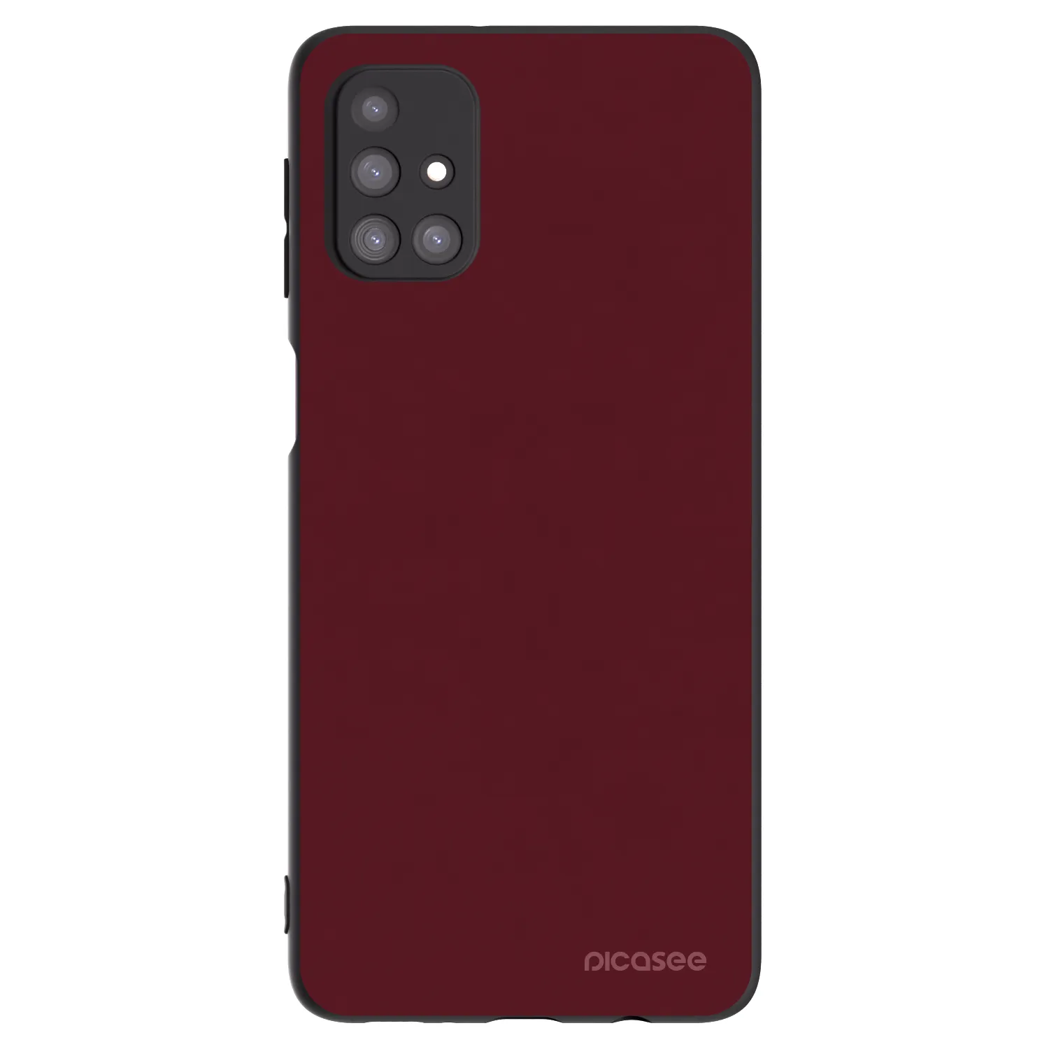 Picasee fekete szilikon tok az alábbi mobiltelefonokra Samsung Galaxy M31s - Burgundy red
