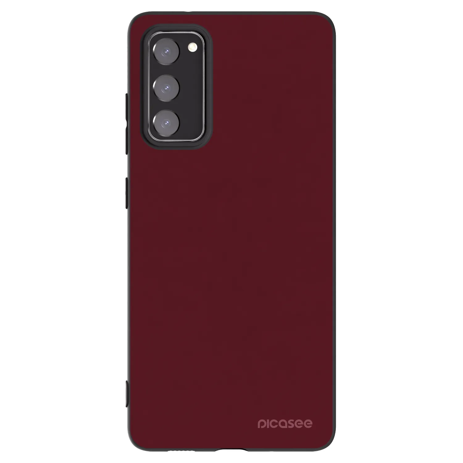 Picasee fekete szilikon tok az alábbi mobiltelefonokra Samsung Galaxy S20 FE - Burgundy red