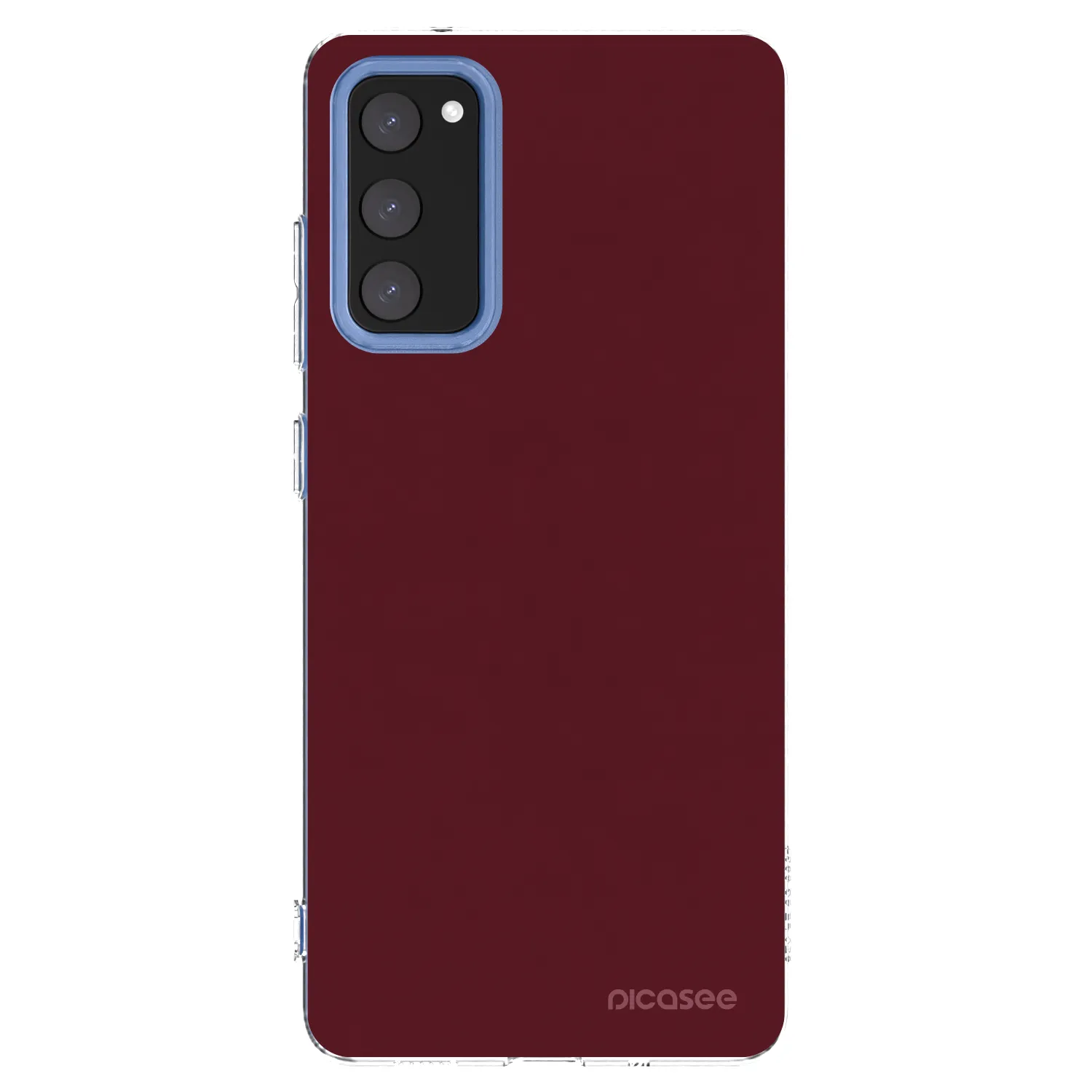 Picasee átlátszó szilikon tok az alábbi mobiltelefonokra Samsung Galaxy S20 FE - Burgundy red