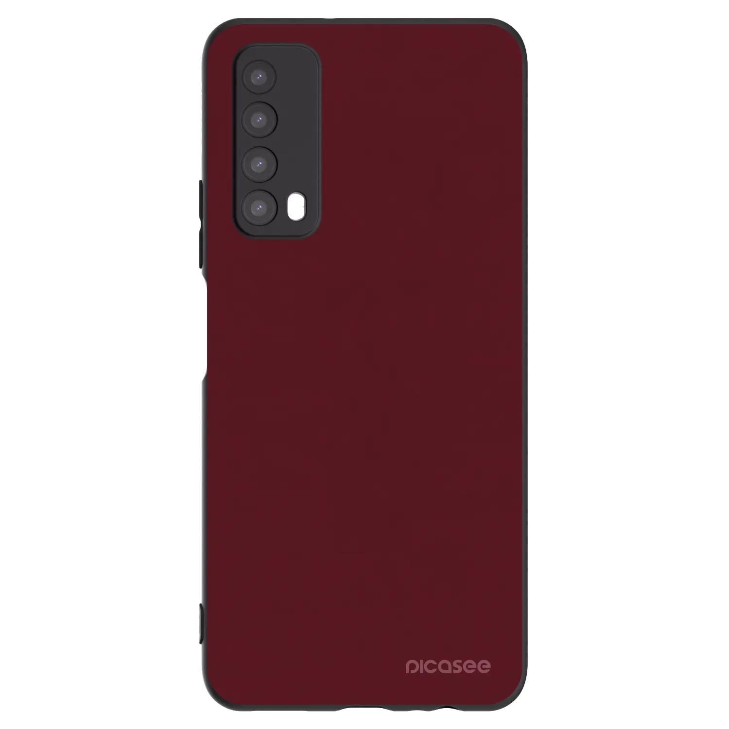 Picasee fekete szilikon tok az alábbi mobiltelefonokra Huawei P Smart 2021 - Burgundy red
