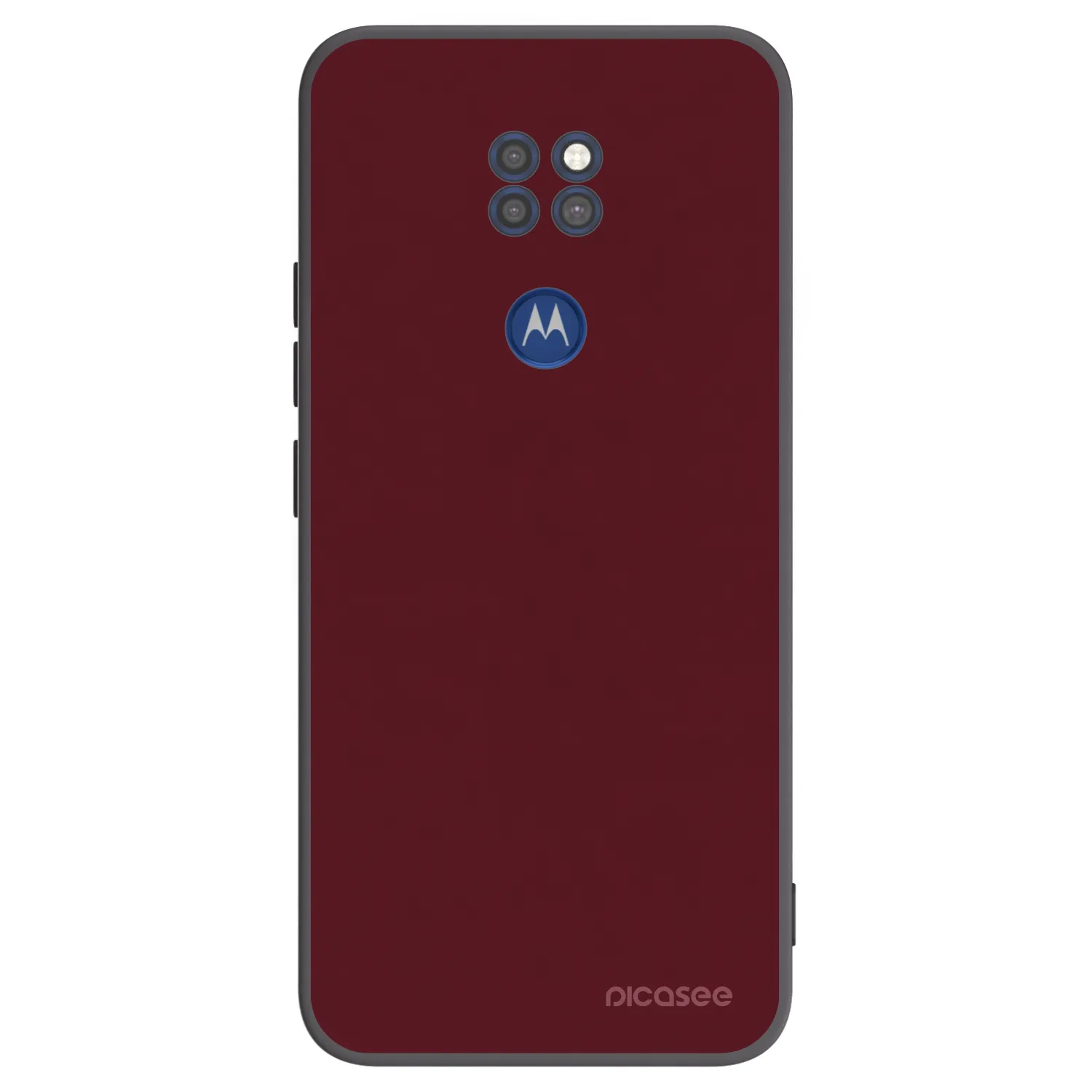 Picasee fekete szilikon tok az alábbi mobiltelefonokra Motorola Moto G9 Play - Burgundy red