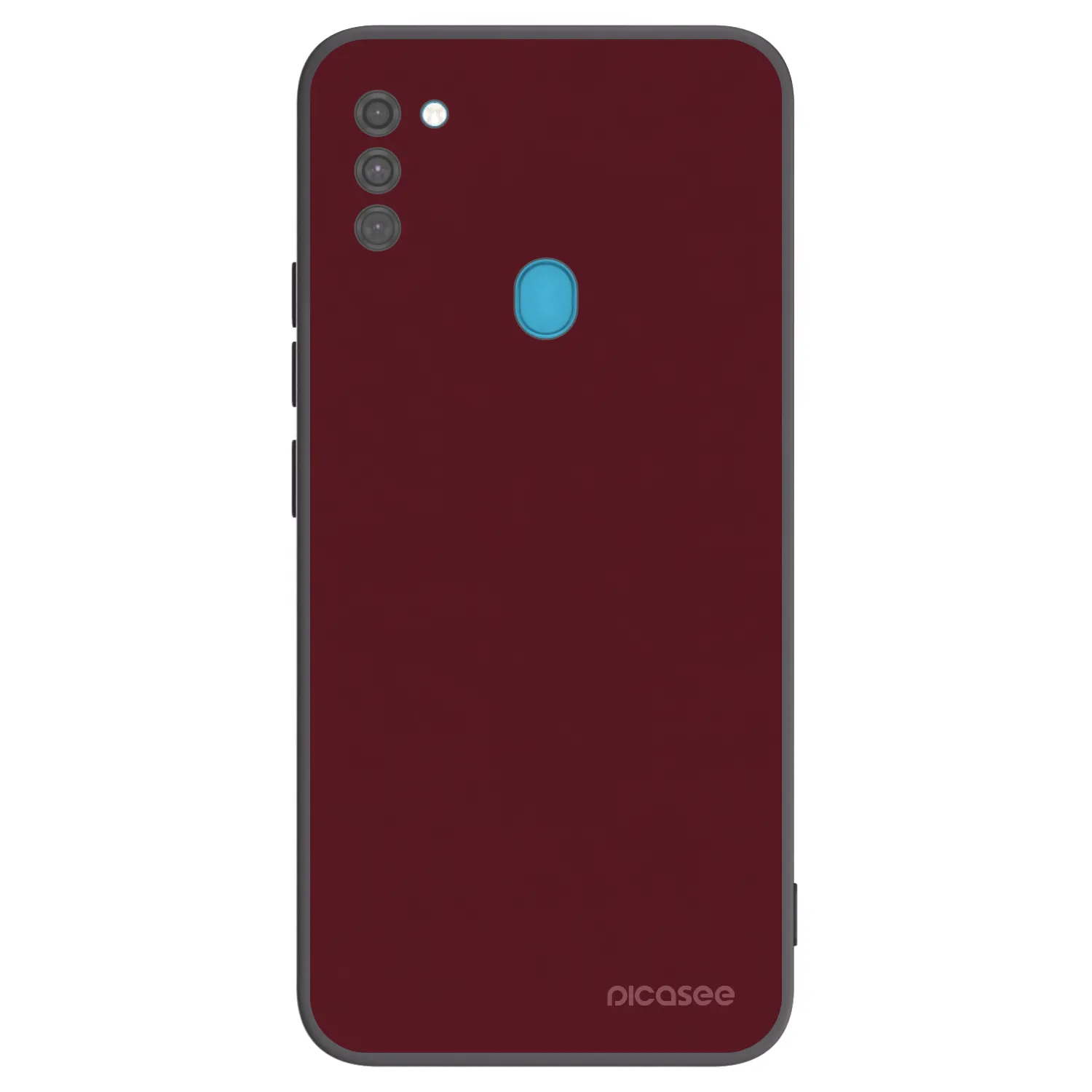 Picasee fekete szilikon tok az alábbi mobiltelefonokra Samsung Galaxy M11 - Burgundy red