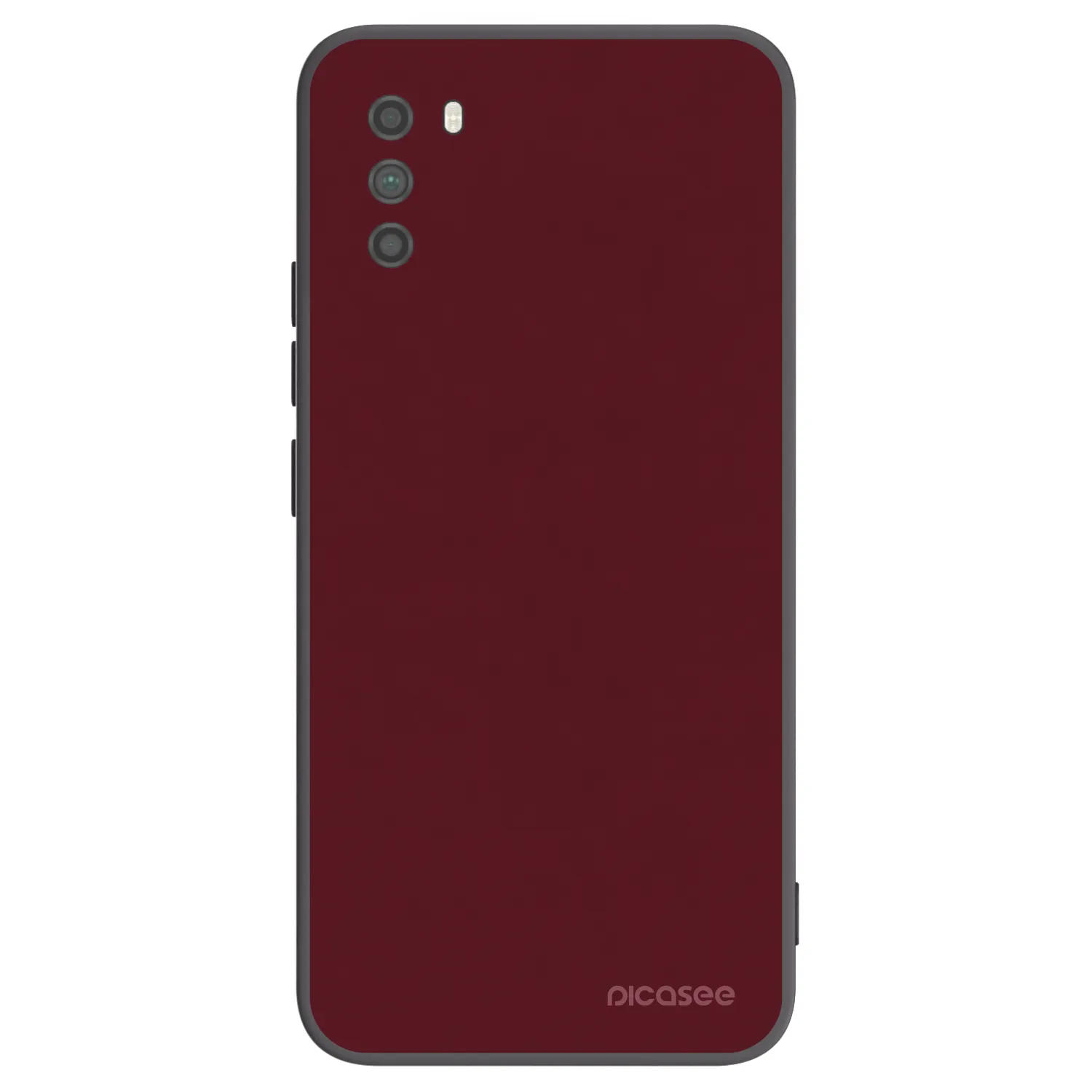 Picasee fekete szilikon tok az alábbi mobiltelefonokra Xiaomi Poco M3 - Burgundy red