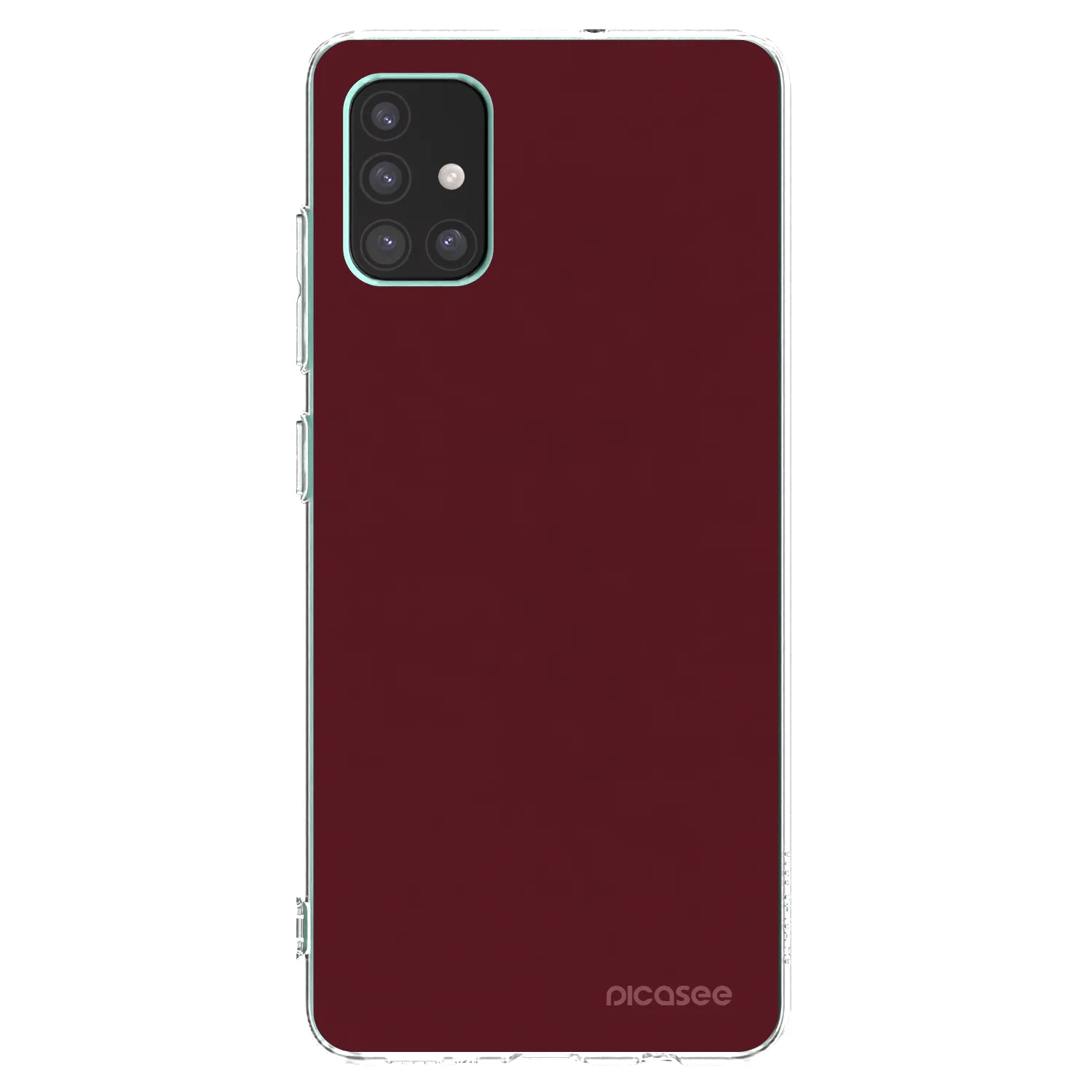 Picasee átlátszó szilikon tok az alábbi mobiltelefonokra Samsung Galaxy M51 M515F - Burgundy red