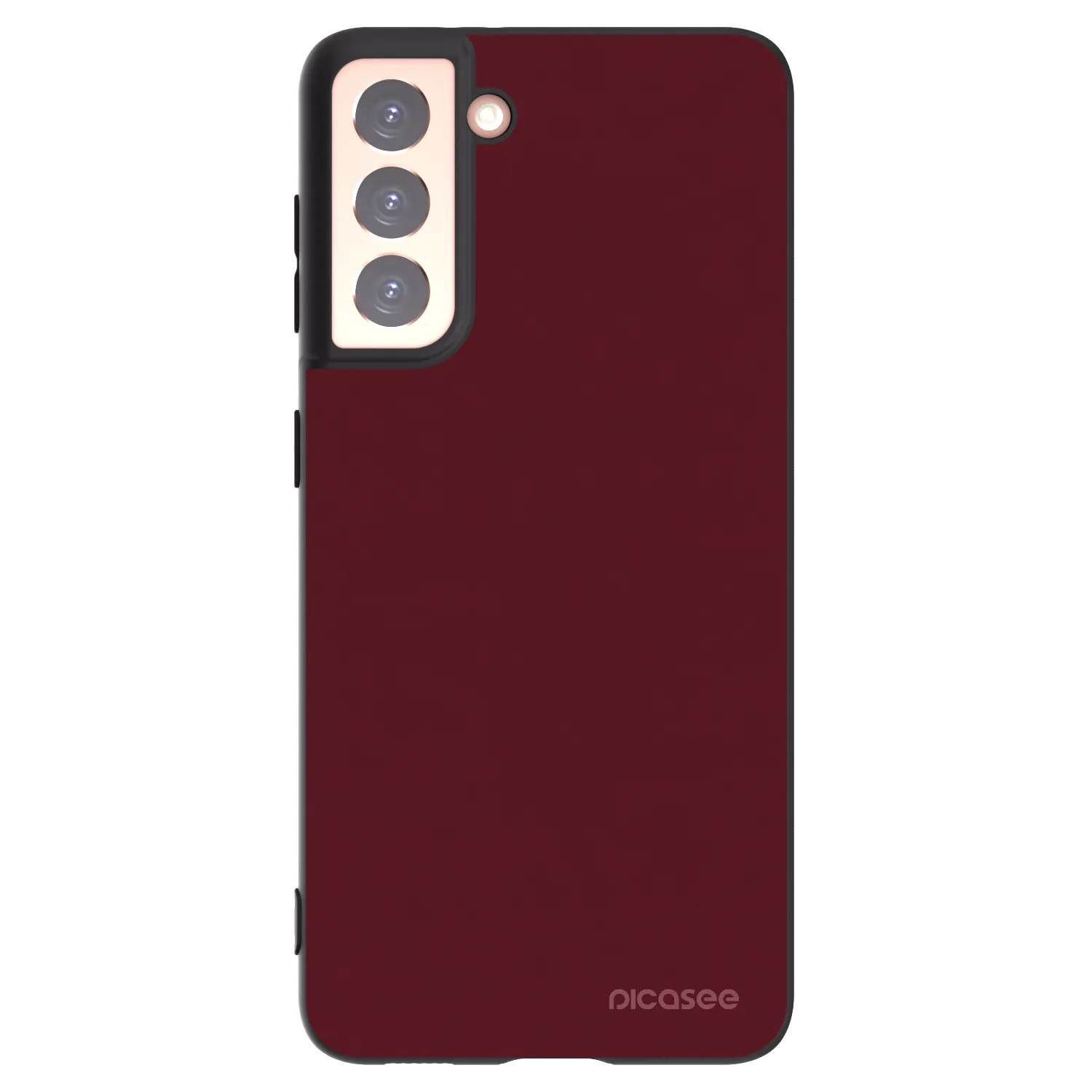 Picasee fekete szilikon tok az alábbi mobiltelefonokra Samsung Galaxy S21 5G G991B - Burgundy red