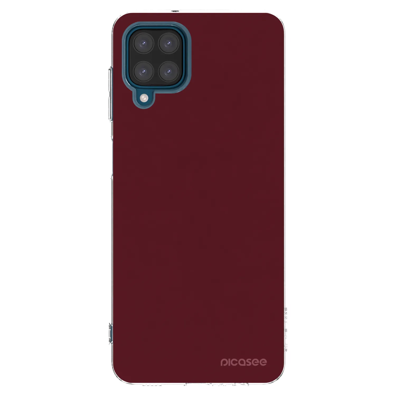 Picasee átlátszó szilikon tok az alábbi mobiltelefonokra Samsung Galaxy A12 A125F - Burgundy red
